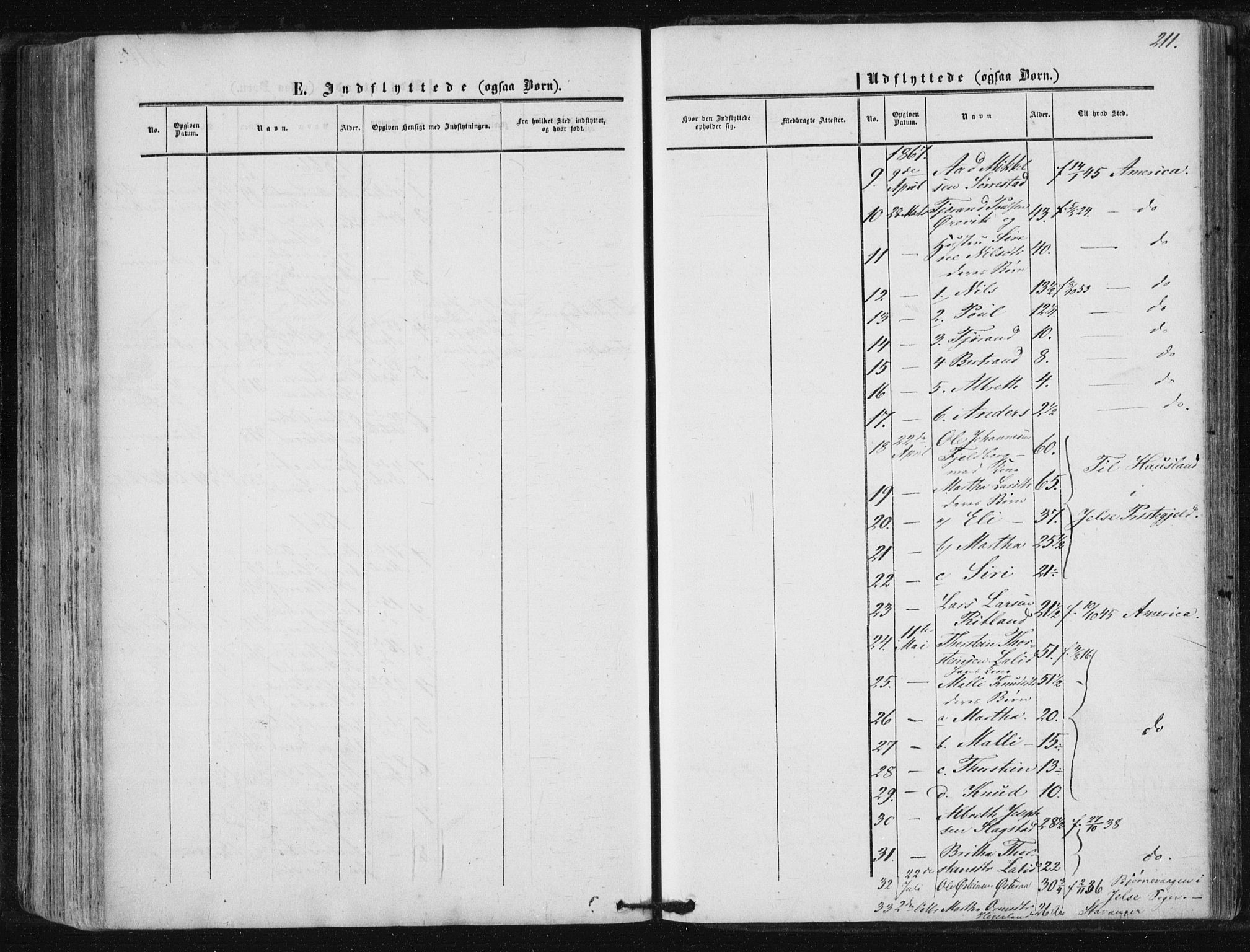Suldal sokneprestkontor, AV/SAST-A-101845/01/IV/L0009: Parish register (official) no. A 9, 1854-1868, p. 211