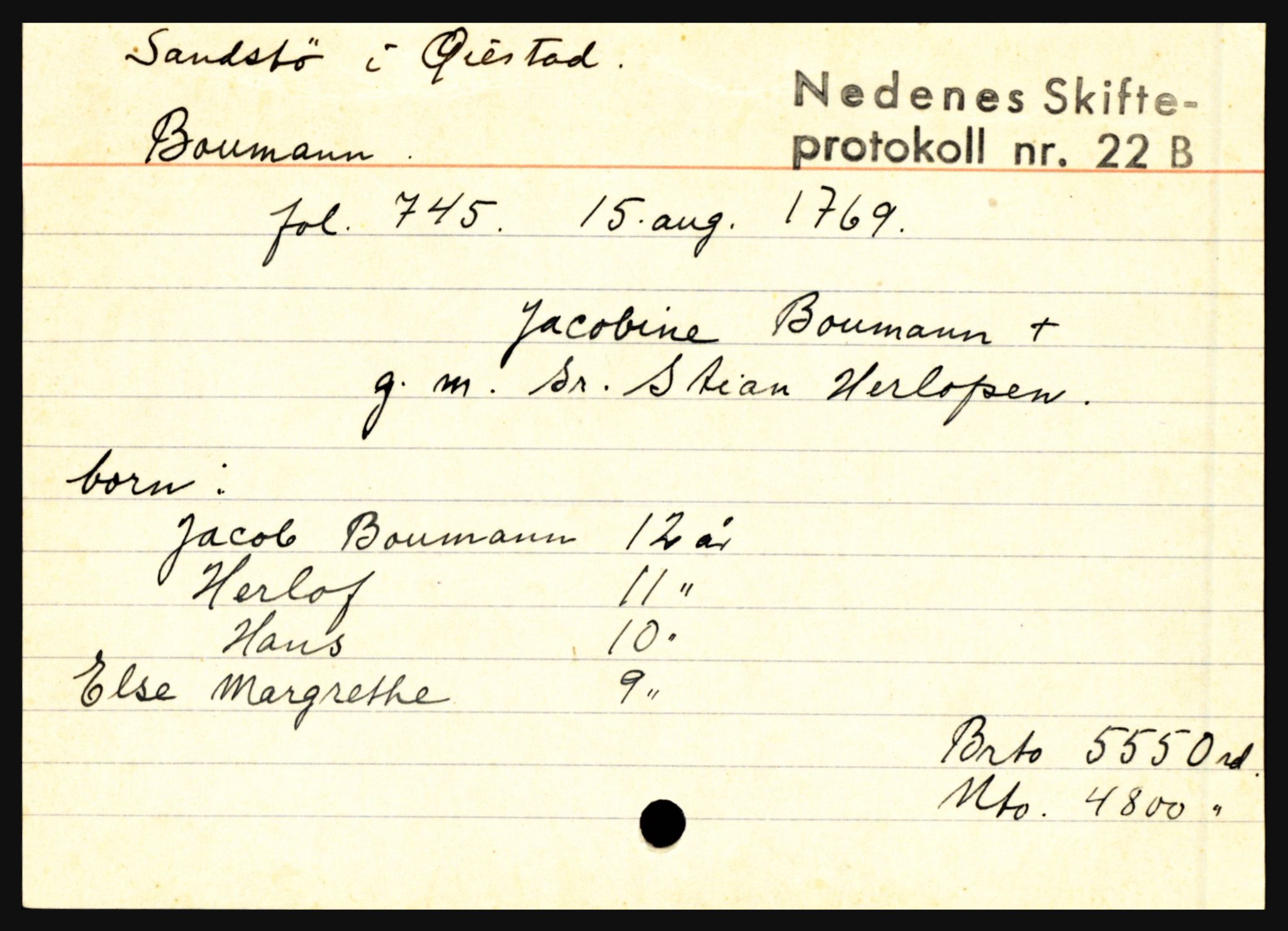 Nedenes sorenskriveri før 1824, AV/SAK-1221-0007/H, p. 3503