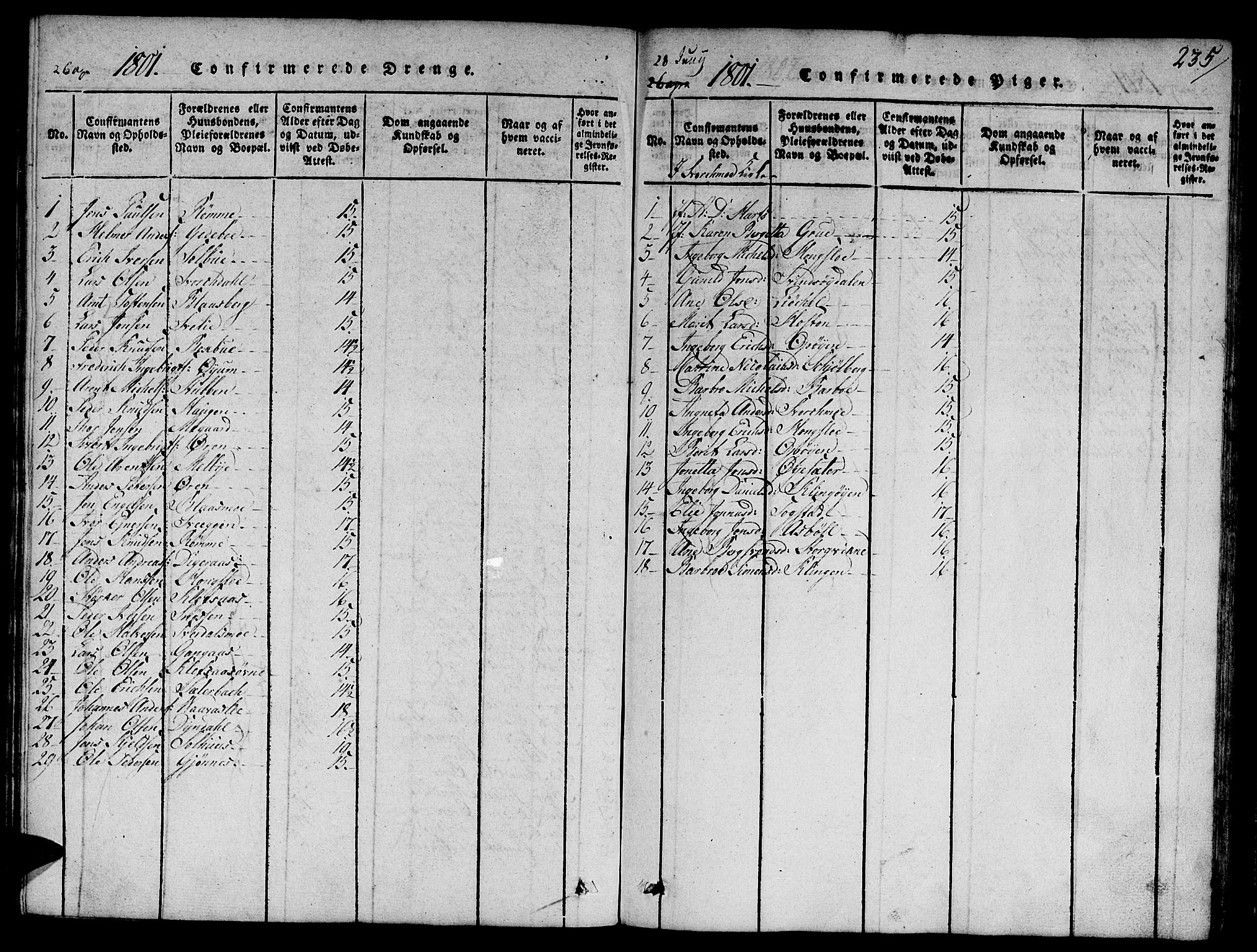 Ministerialprotokoller, klokkerbøker og fødselsregistre - Sør-Trøndelag, SAT/A-1456/668/L0803: Parish register (official) no. 668A03, 1800-1826, p. 235
