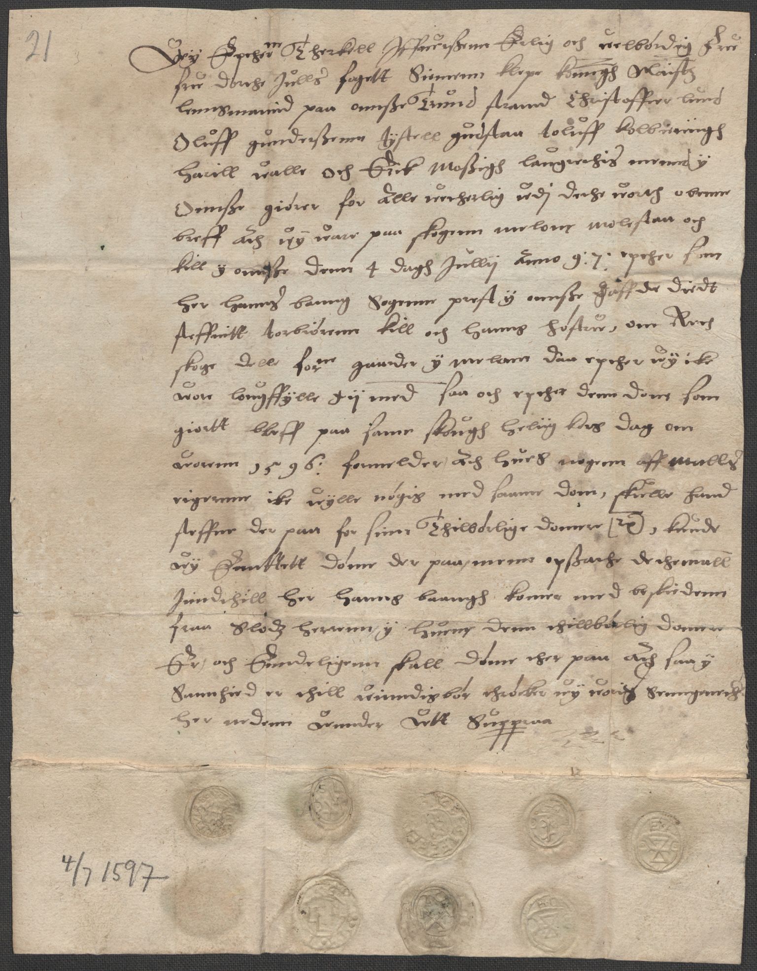 Riksarkivets diplomsamling, AV/RA-EA-5965/F15/L0003: Prestearkiv - Østfold, 1594-1700, p. 124