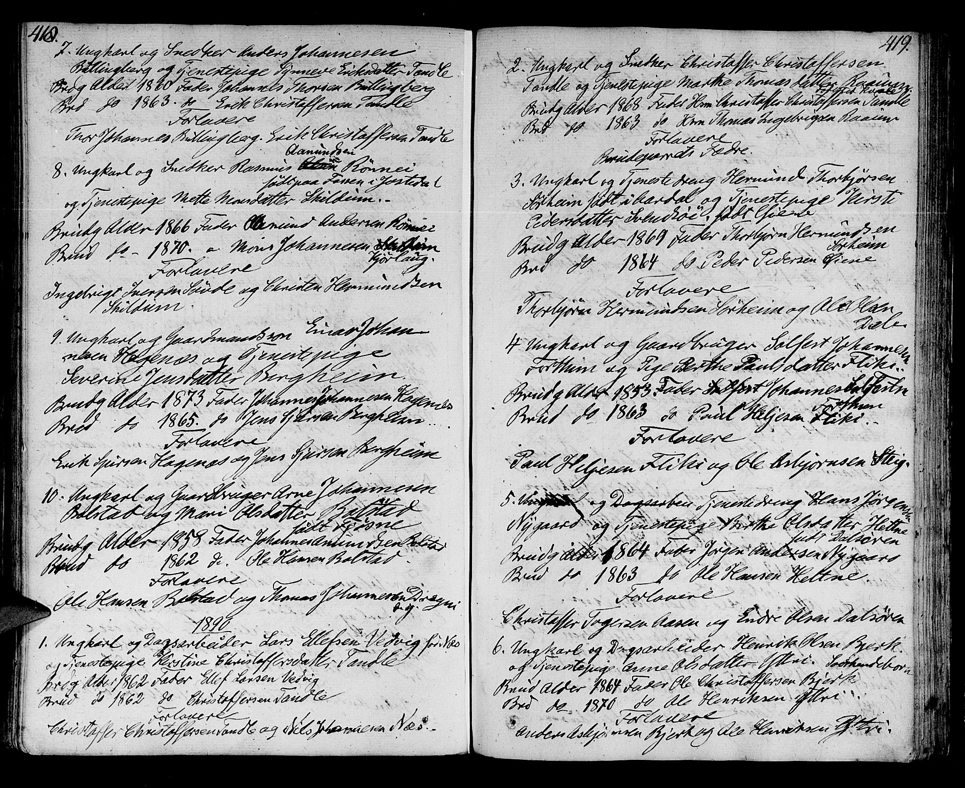 Luster sokneprestembete, AV/SAB-A-81101/H/Haa/Haaa/L0003: Parish register (official) no. A 3, 1803-1821, p. 418-419