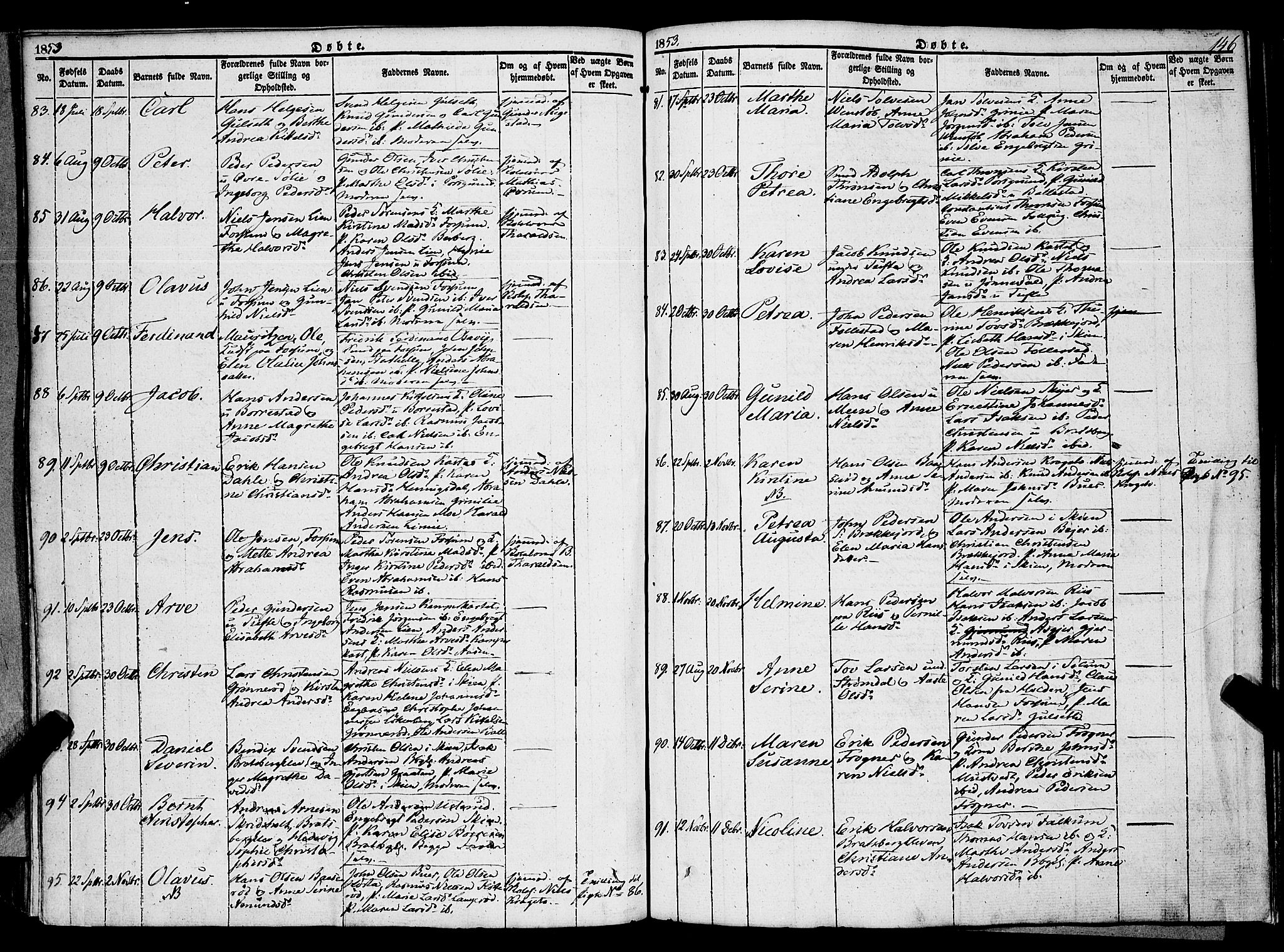 Gjerpen kirkebøker, SAKO/A-265/F/Fa/L0007a: Parish register (official) no. I 7A, 1834-1857, p. 146