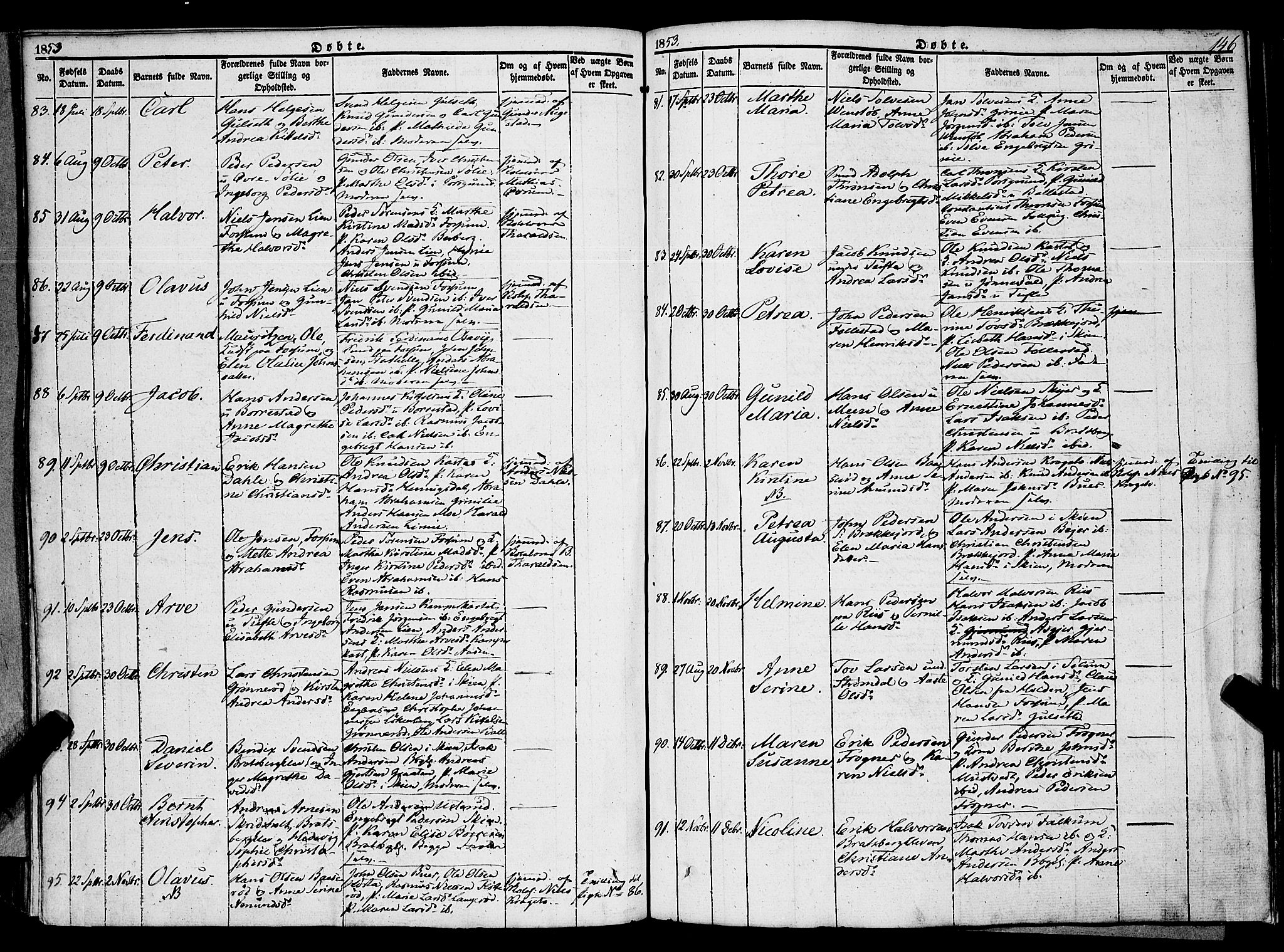 Gjerpen kirkebøker, AV/SAKO-A-265/F/Fa/L0007a: Parish register (official) no. I 7A, 1834-1857, p. 146