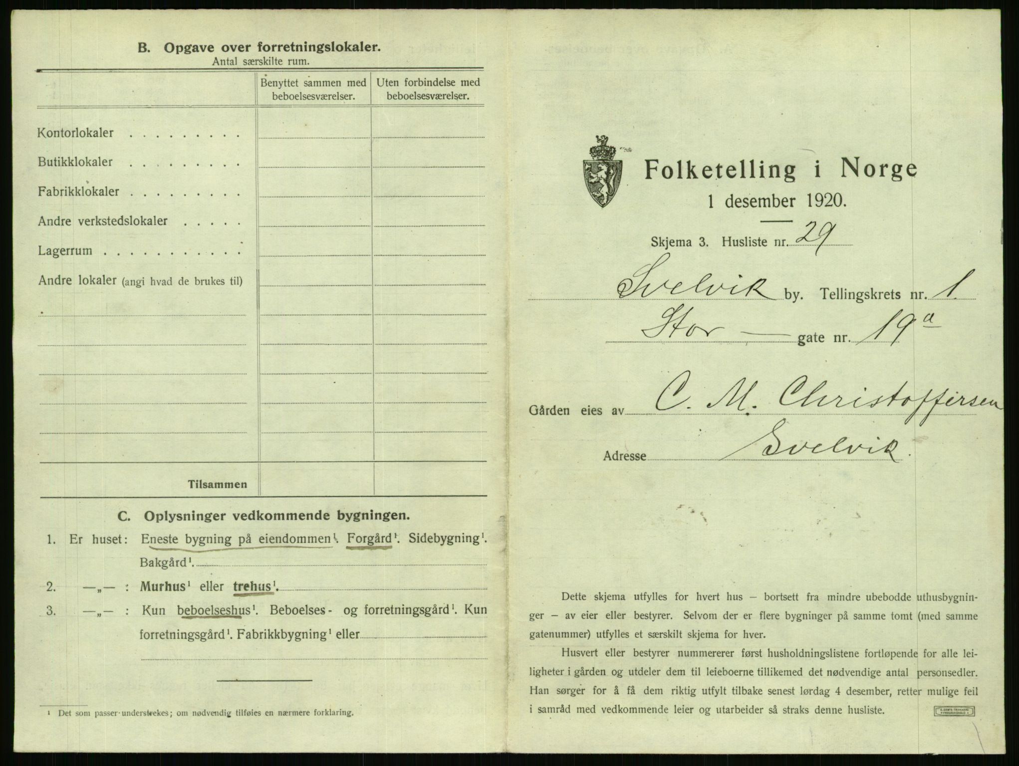 SAKO, 1920 census for Svelvik, 1920, p. 73