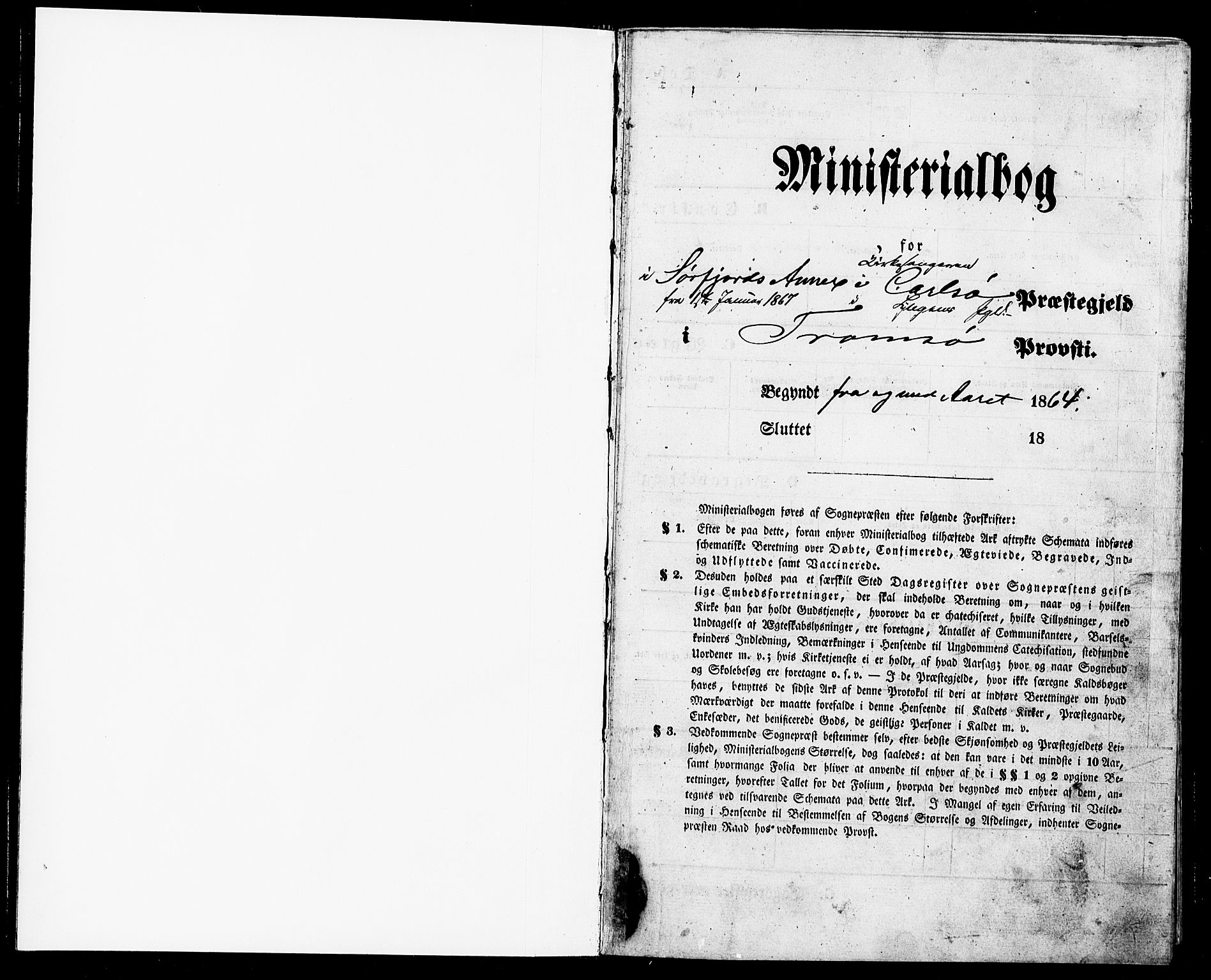 Lyngen sokneprestembete, SATØ/S-1289/H/He/Heb/L0006klokker: Parish register (copy) no. 6, 1864-1881
