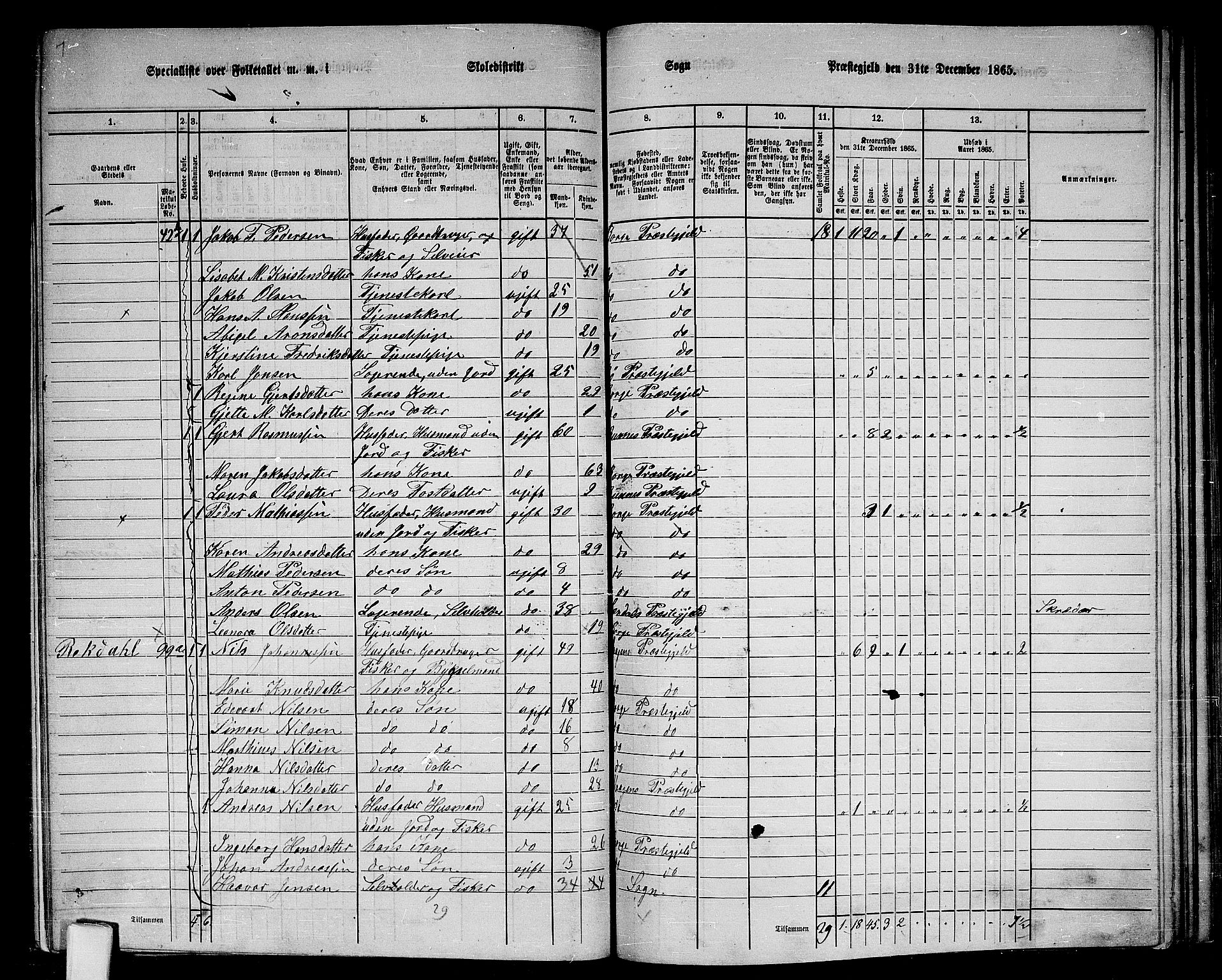 RA, 1865 census for Borge, 1865, p. 47