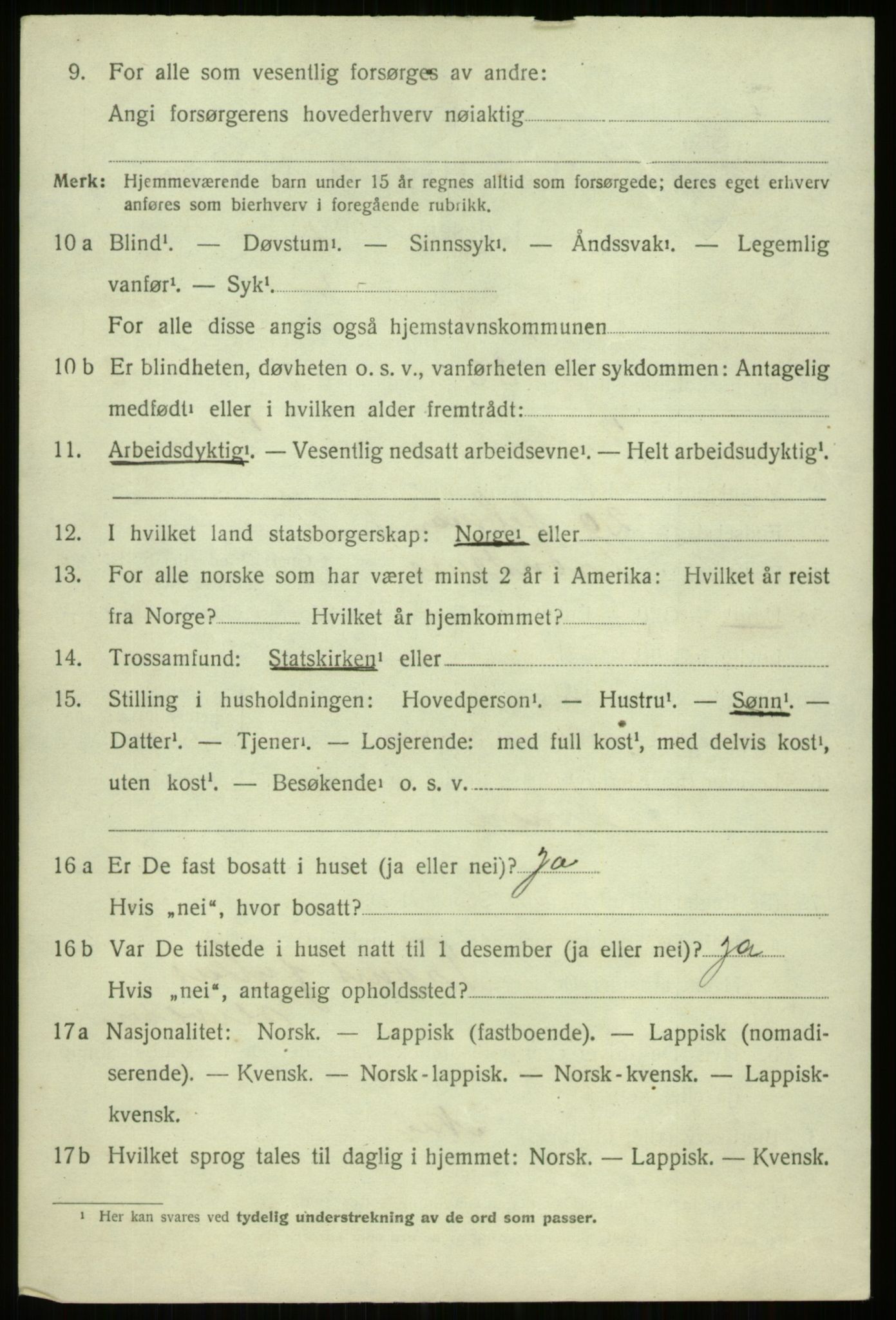 SATØ, 1920 census for Trondenes, 1920, p. 18833