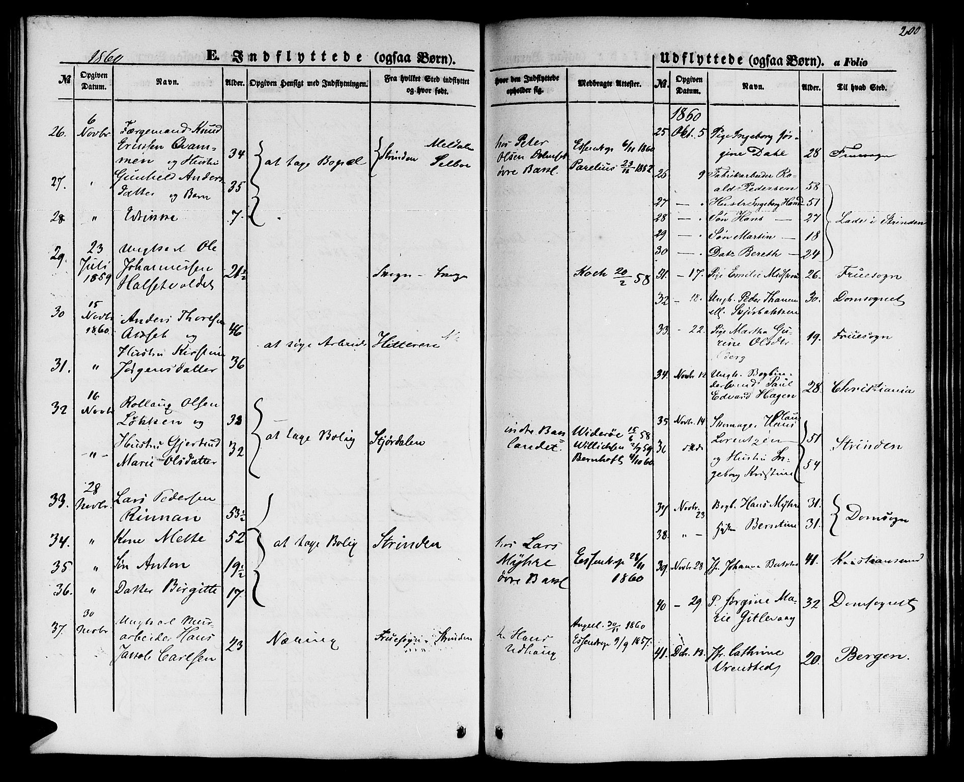 Ministerialprotokoller, klokkerbøker og fødselsregistre - Sør-Trøndelag, SAT/A-1456/604/L0184: Parish register (official) no. 604A05, 1851-1860, p. 200
