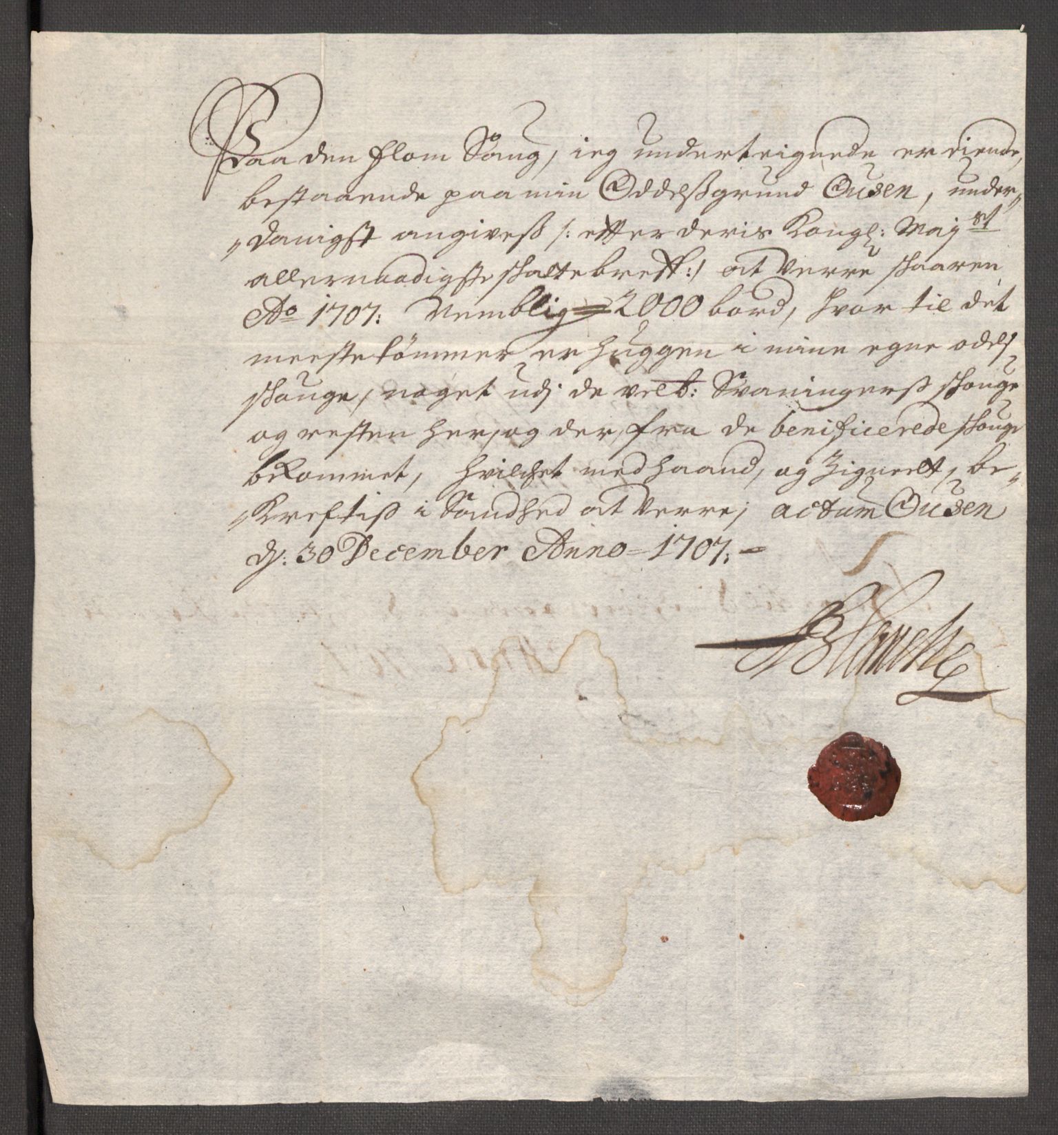 Rentekammeret inntil 1814, Reviderte regnskaper, Fogderegnskap, RA/EA-4092/R53/L3430: Fogderegnskap Sunn- og Nordfjord, 1706-1707, p. 285