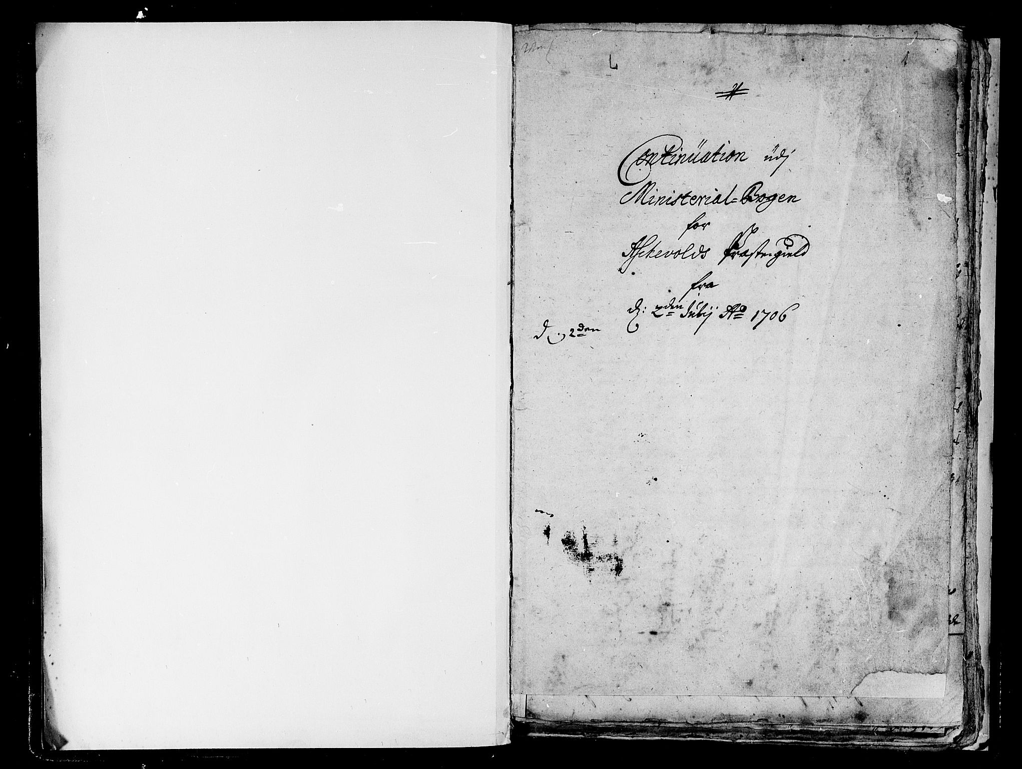 Askvoll sokneprestembete, AV/SAB-A-79501/H/Haa/Haaa/L0001: Parish register (official) no. A 1, 1706-1711, p. 1