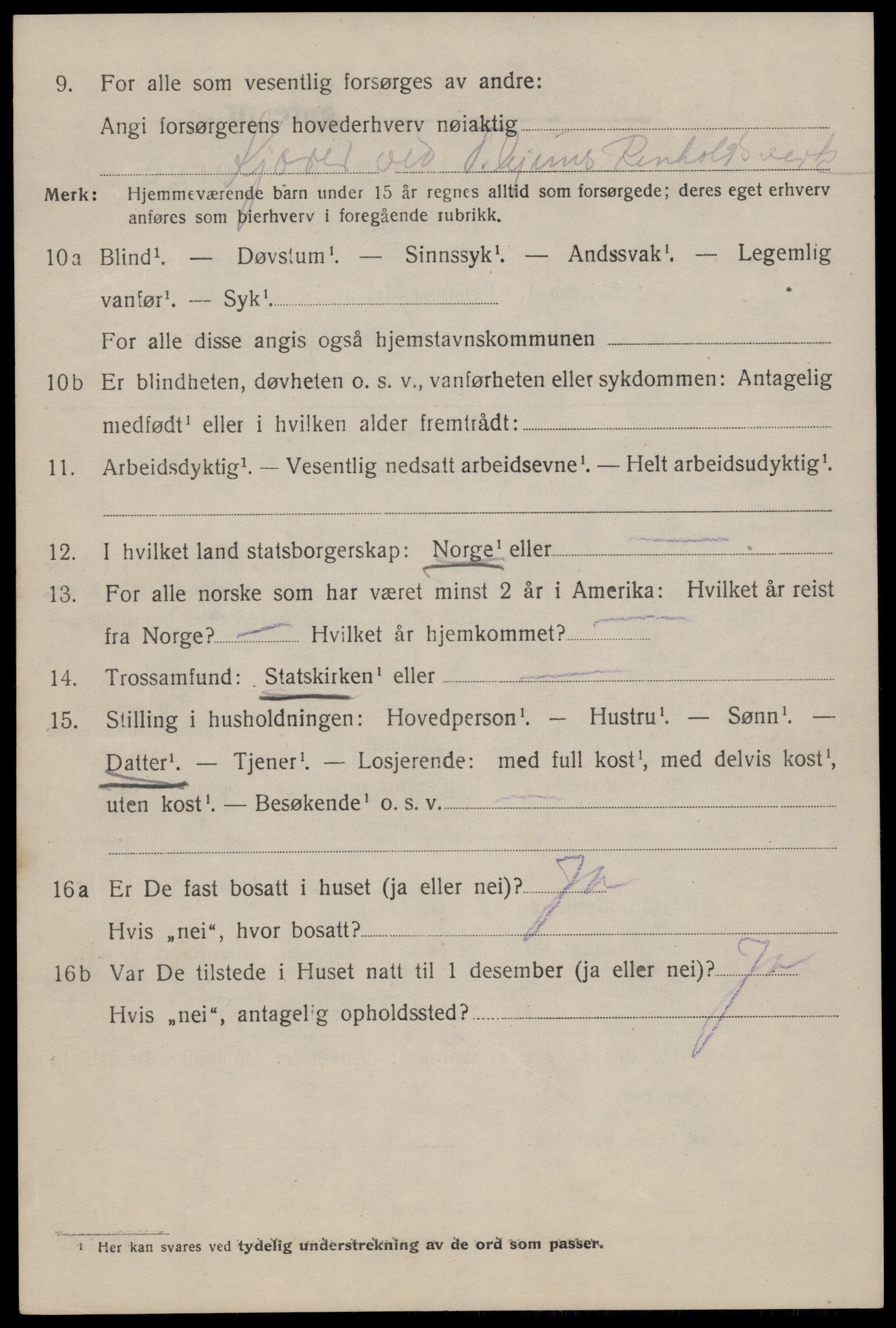 SAT, 1920 census for Trondheim, 1920, p. 77013