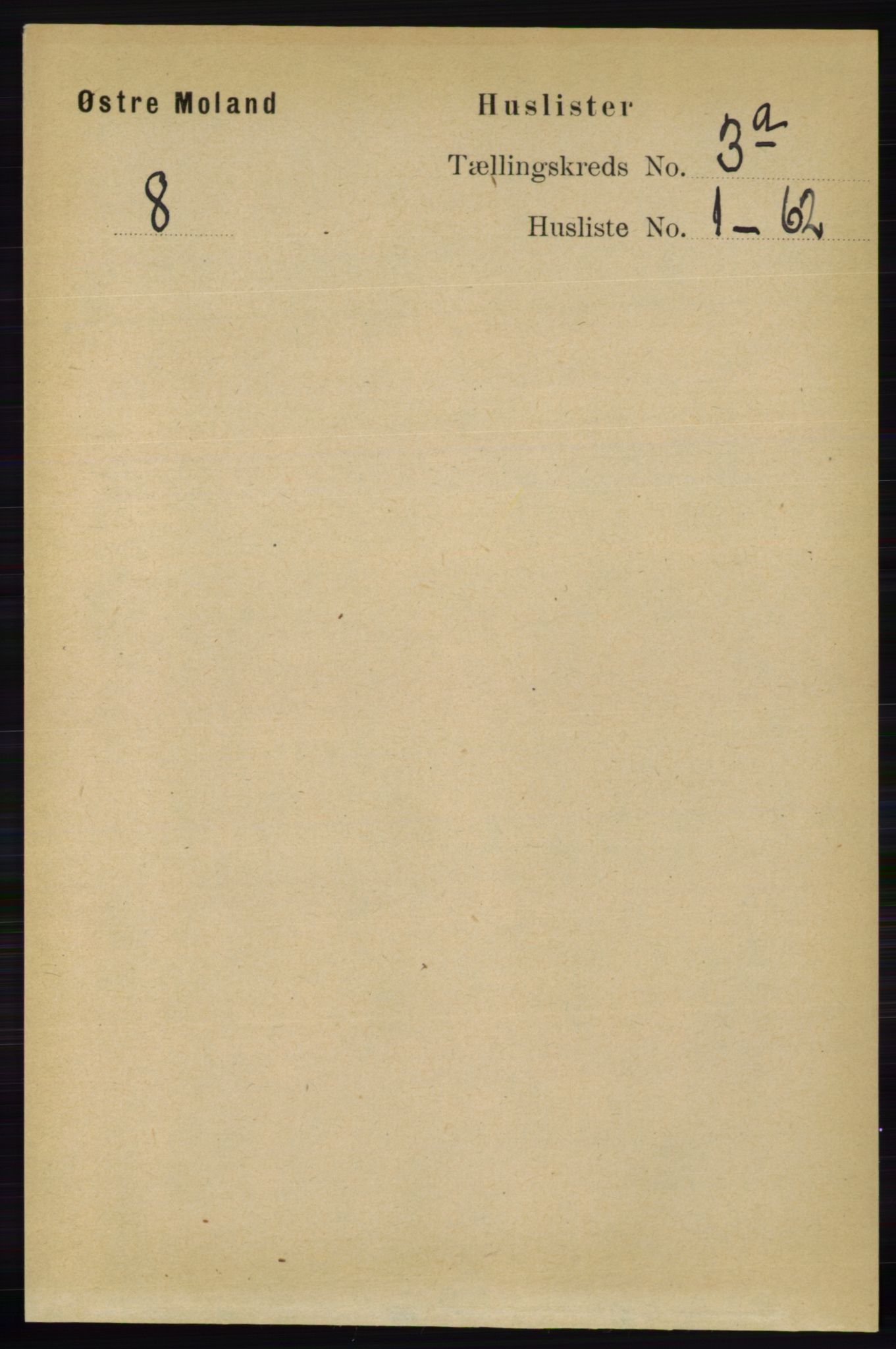RA, 1891 census for 0918 Austre Moland, 1891, p. 1291