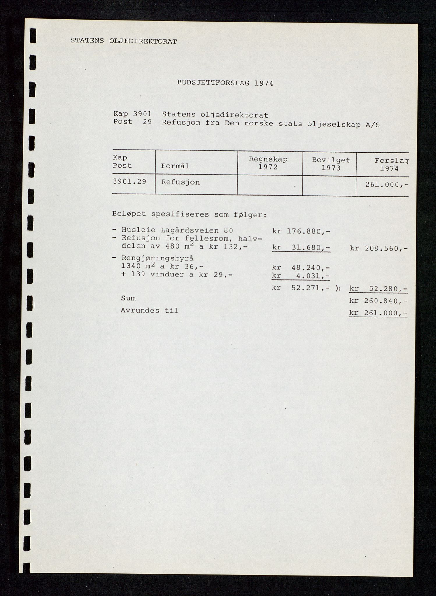 Industridepartementet, Oljekontoret, AV/SAST-A-101348/Db/L0002: Oljevernrådet, Styret i OD, leieforhold, div., 1966-1973, p. 196