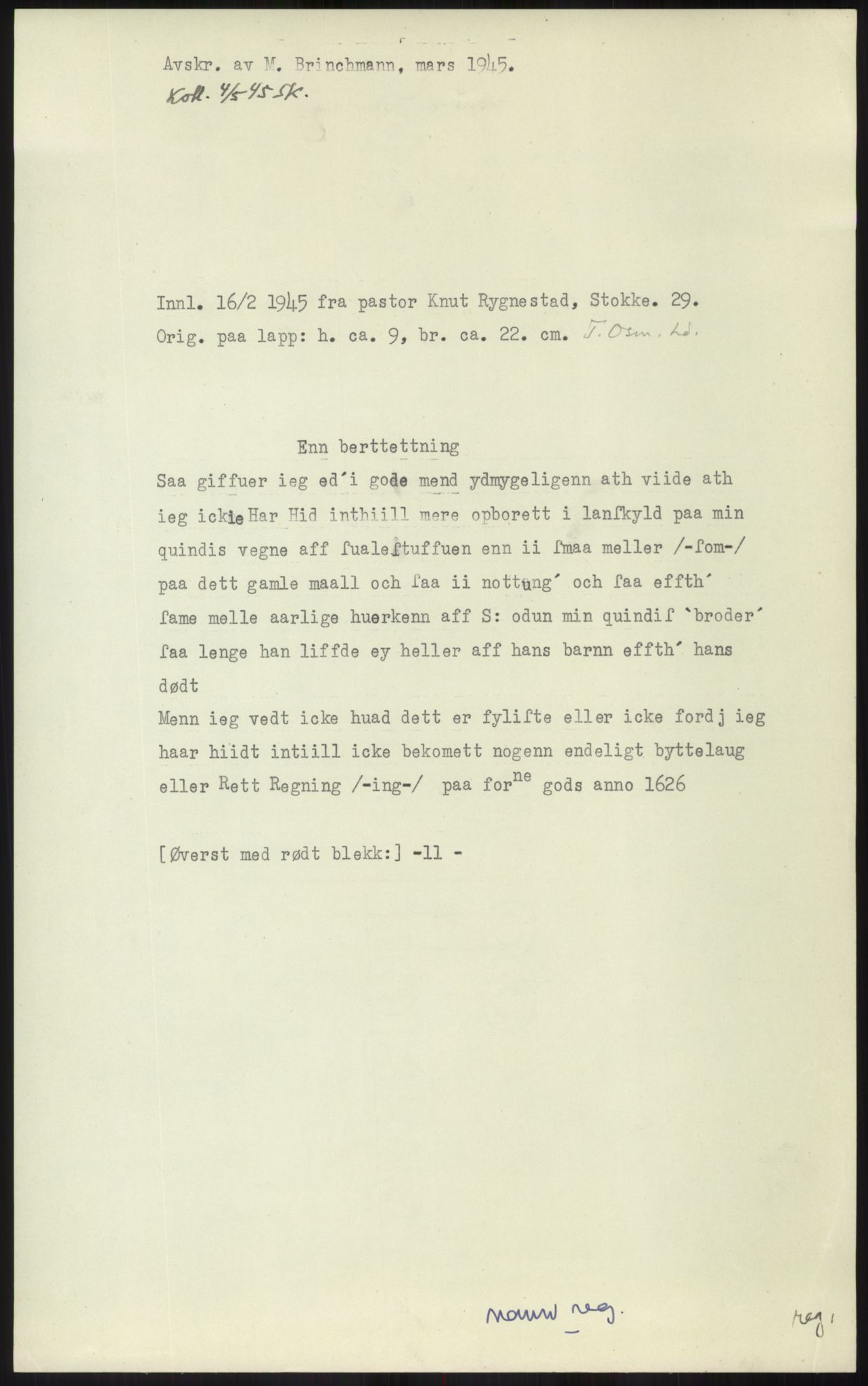 Samlinger til kildeutgivelse, Diplomavskriftsamlingen, RA/EA-4053/H/Ha, p. 1556
