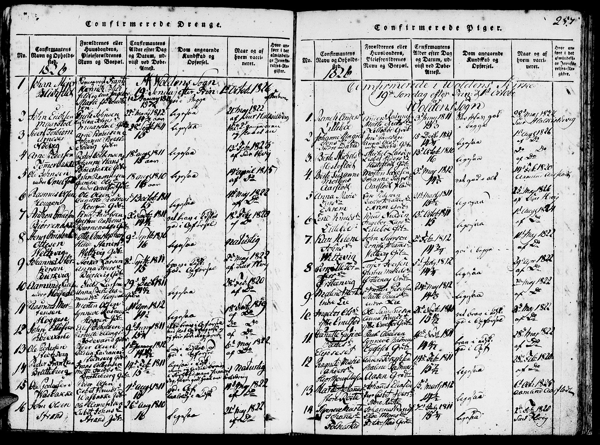 Ministerialprotokoller, klokkerbøker og fødselsregistre - Møre og Romsdal, AV/SAT-A-1454/511/L0138: Parish register (official) no. 511A05, 1817-1832, p. 257