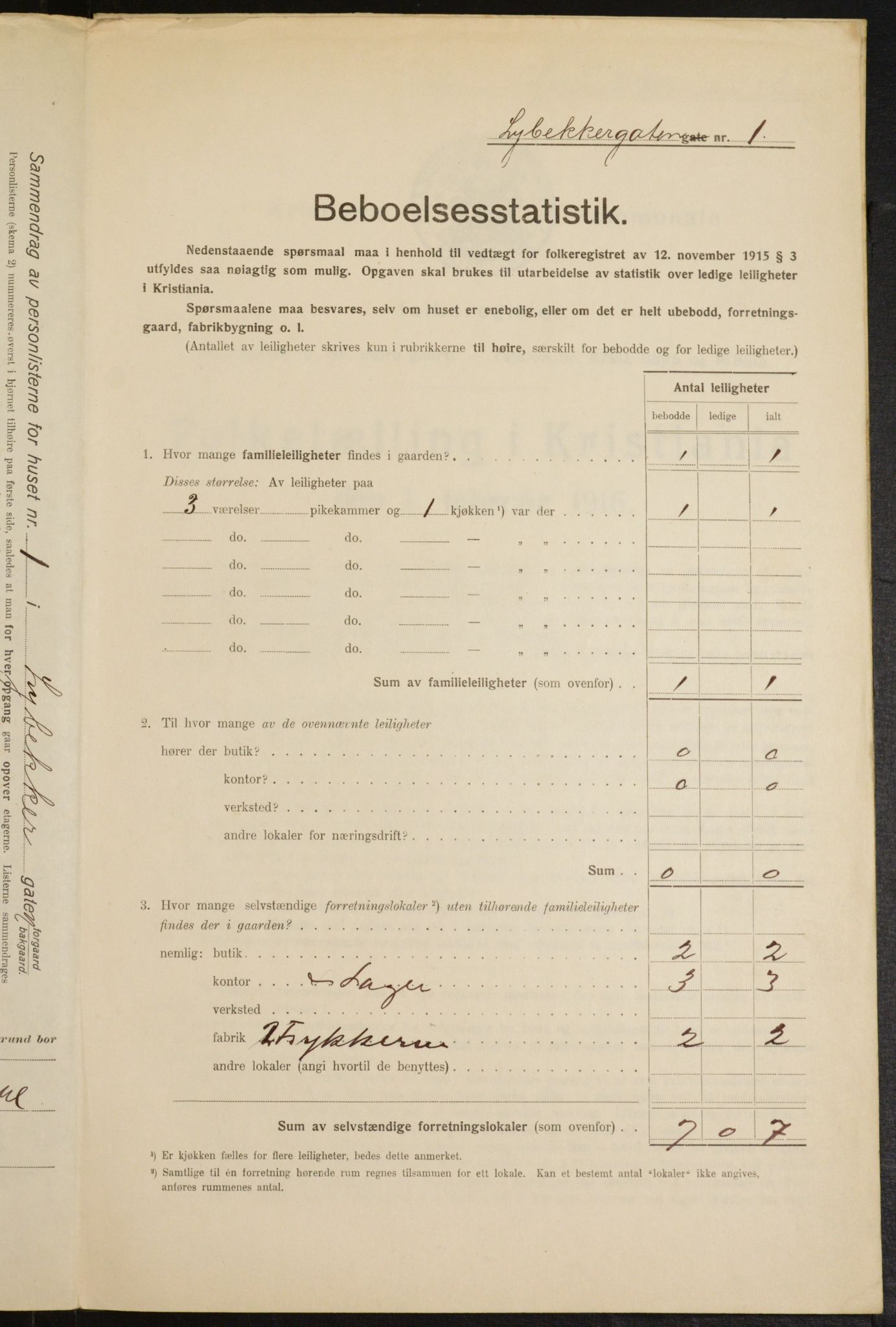 OBA, Municipal Census 1916 for Kristiania, 1916, p. 59736