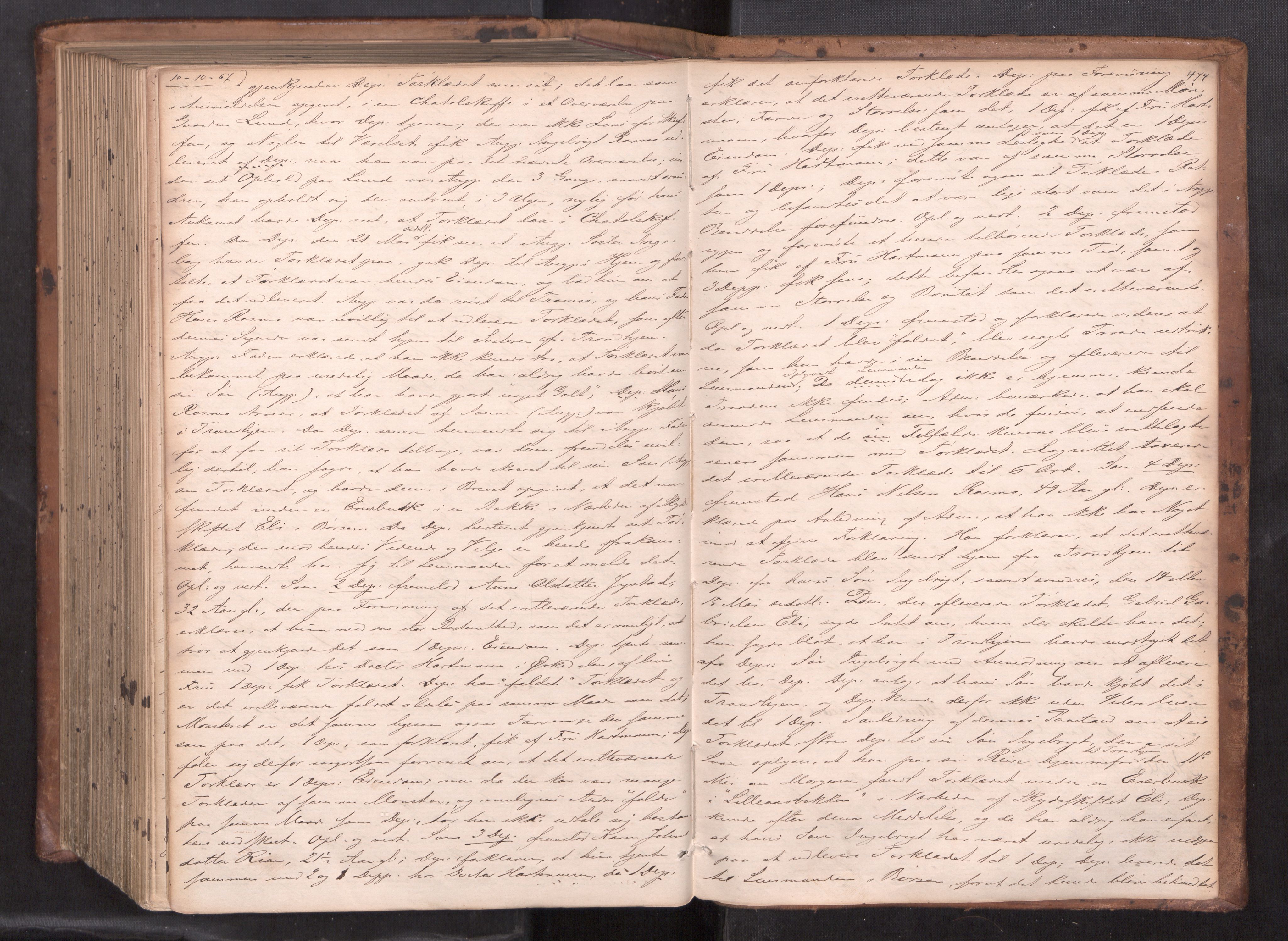Strinda og Selbu sorenskriveri, AV/SAT-A-0015/1/1B/L0009: Ekstrarettsprot. 7, 1862-1869, p. 473b-474a