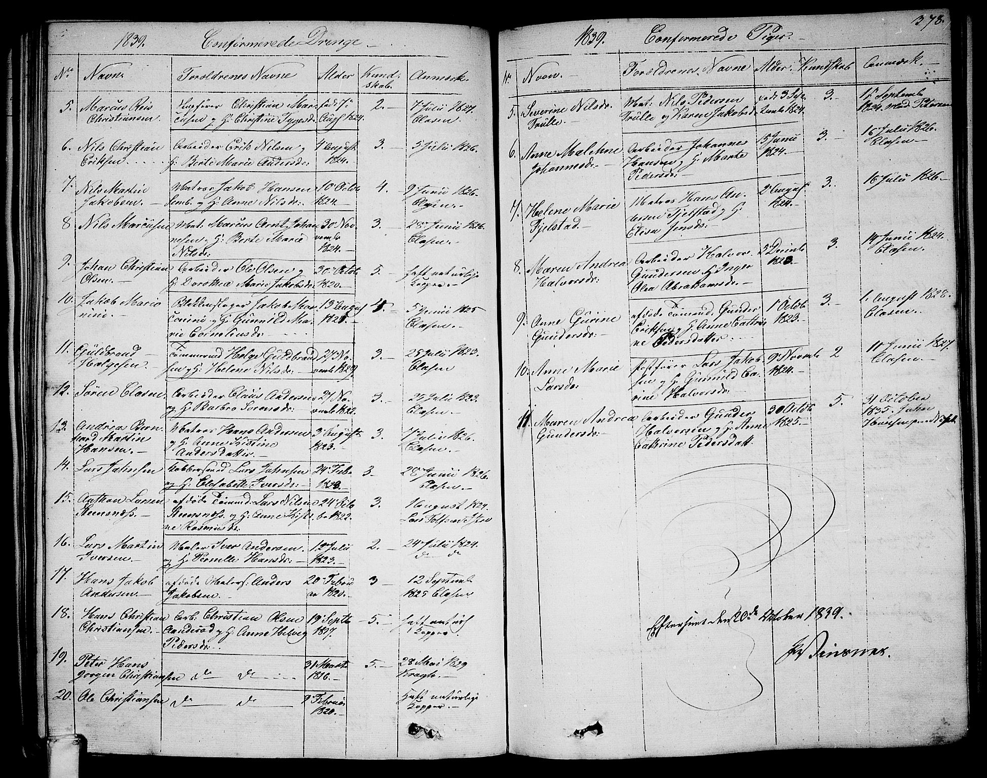 Larvik kirkebøker, AV/SAKO-A-352/G/Ga/L0003b: Parish register (copy) no. I 3B, 1830-1870, p. 378