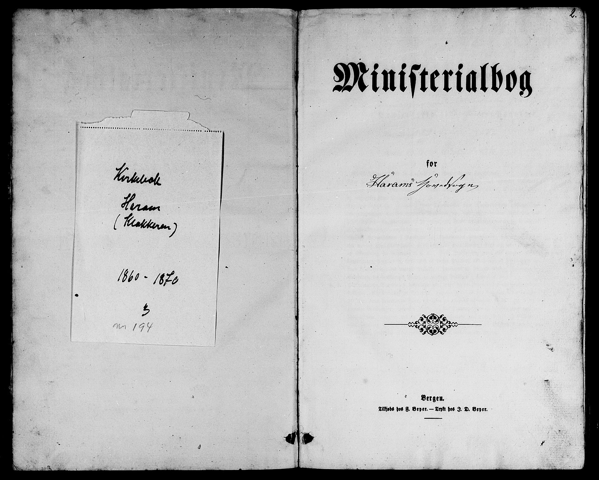 Ministerialprotokoller, klokkerbøker og fødselsregistre - Møre og Romsdal, AV/SAT-A-1454/536/L0508: Parish register (copy) no. 536C03, 1860-1870, p. 2