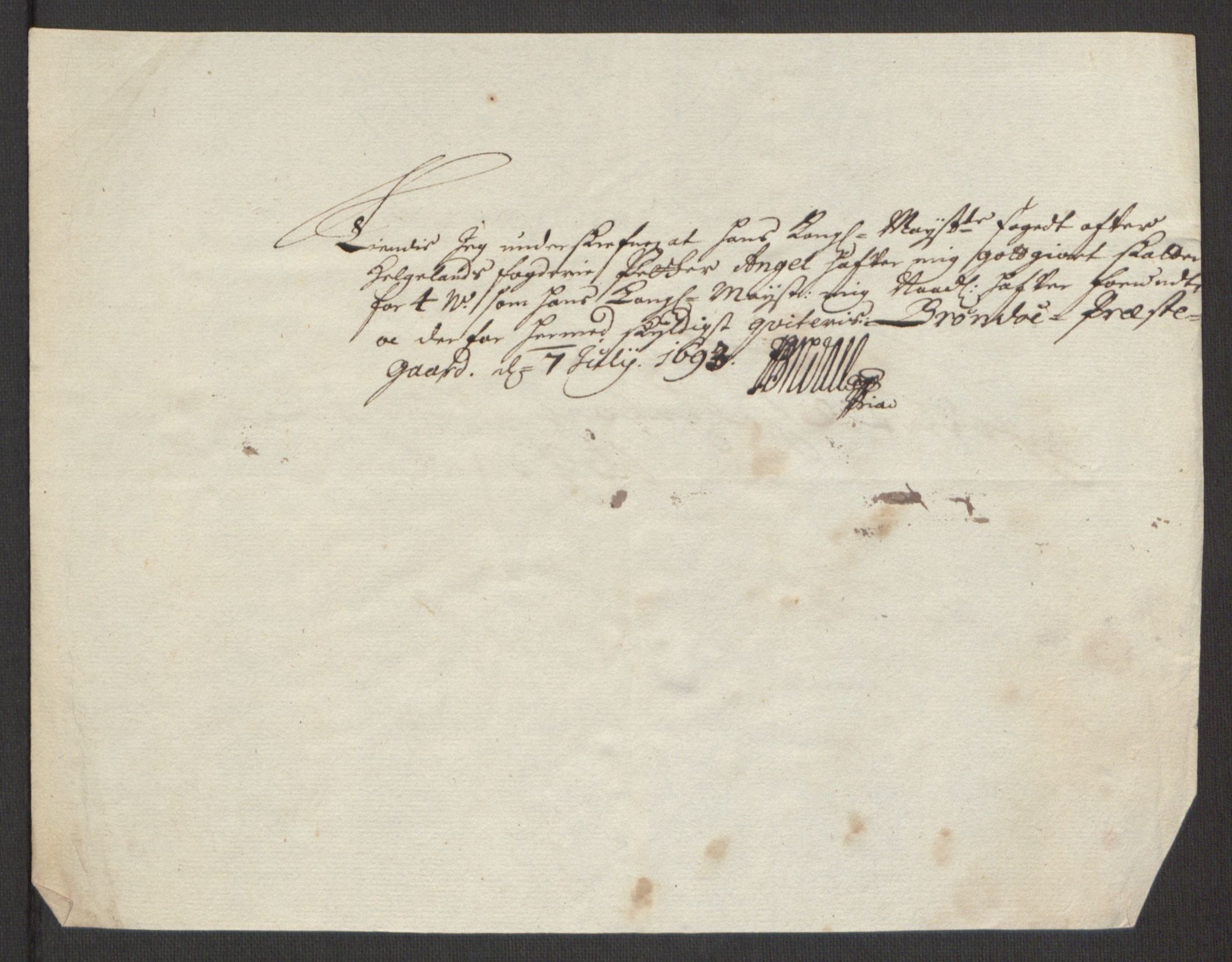 Rentekammeret inntil 1814, Reviderte regnskaper, Fogderegnskap, AV/RA-EA-4092/R65/L4505: Fogderegnskap Helgeland, 1693-1696, p. 139