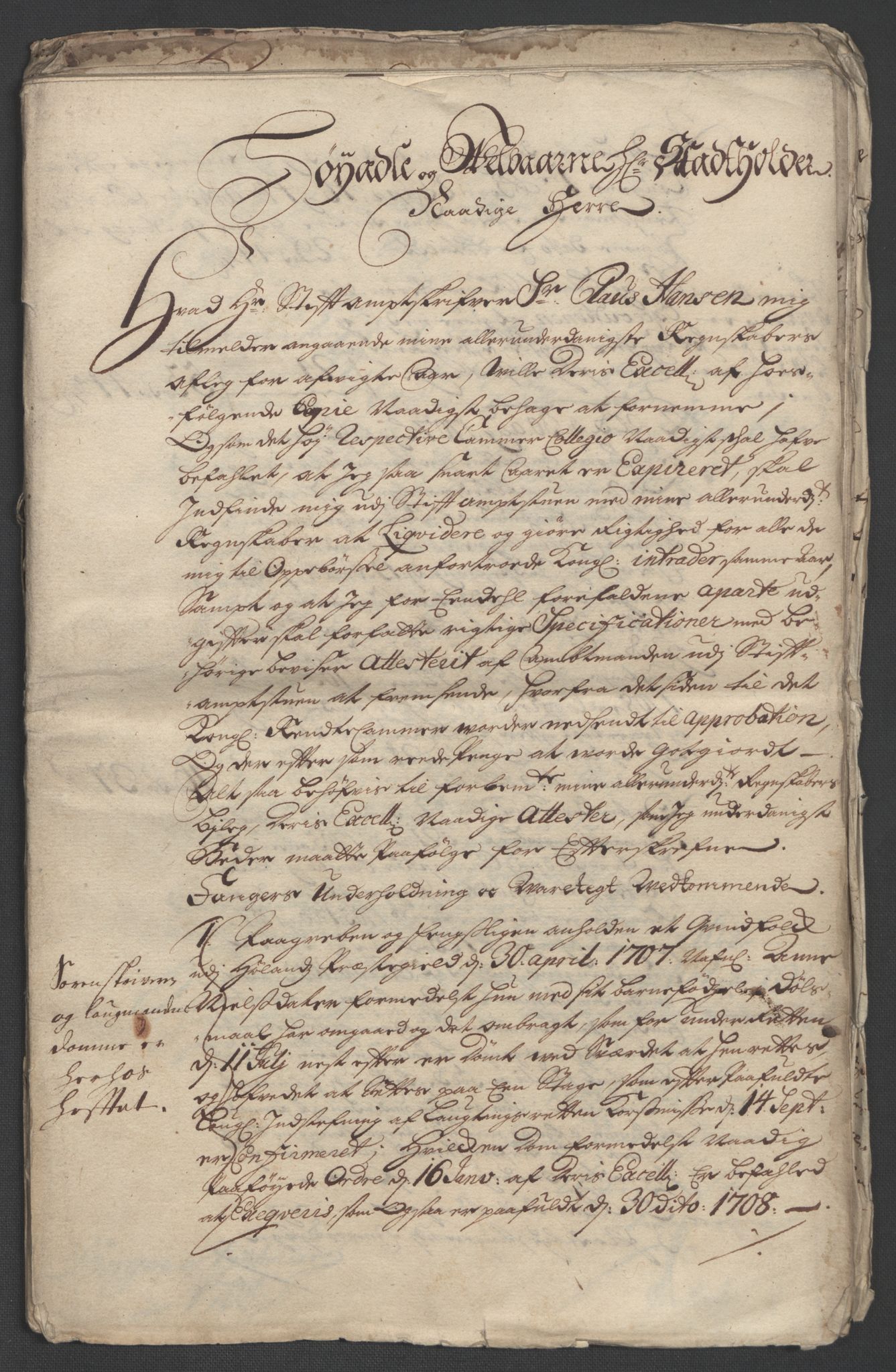 Rentekammeret inntil 1814, Reviderte regnskaper, Fogderegnskap, AV/RA-EA-4092/R11/L0590: Fogderegnskap Nedre Romerike, 1706-1707, p. 375