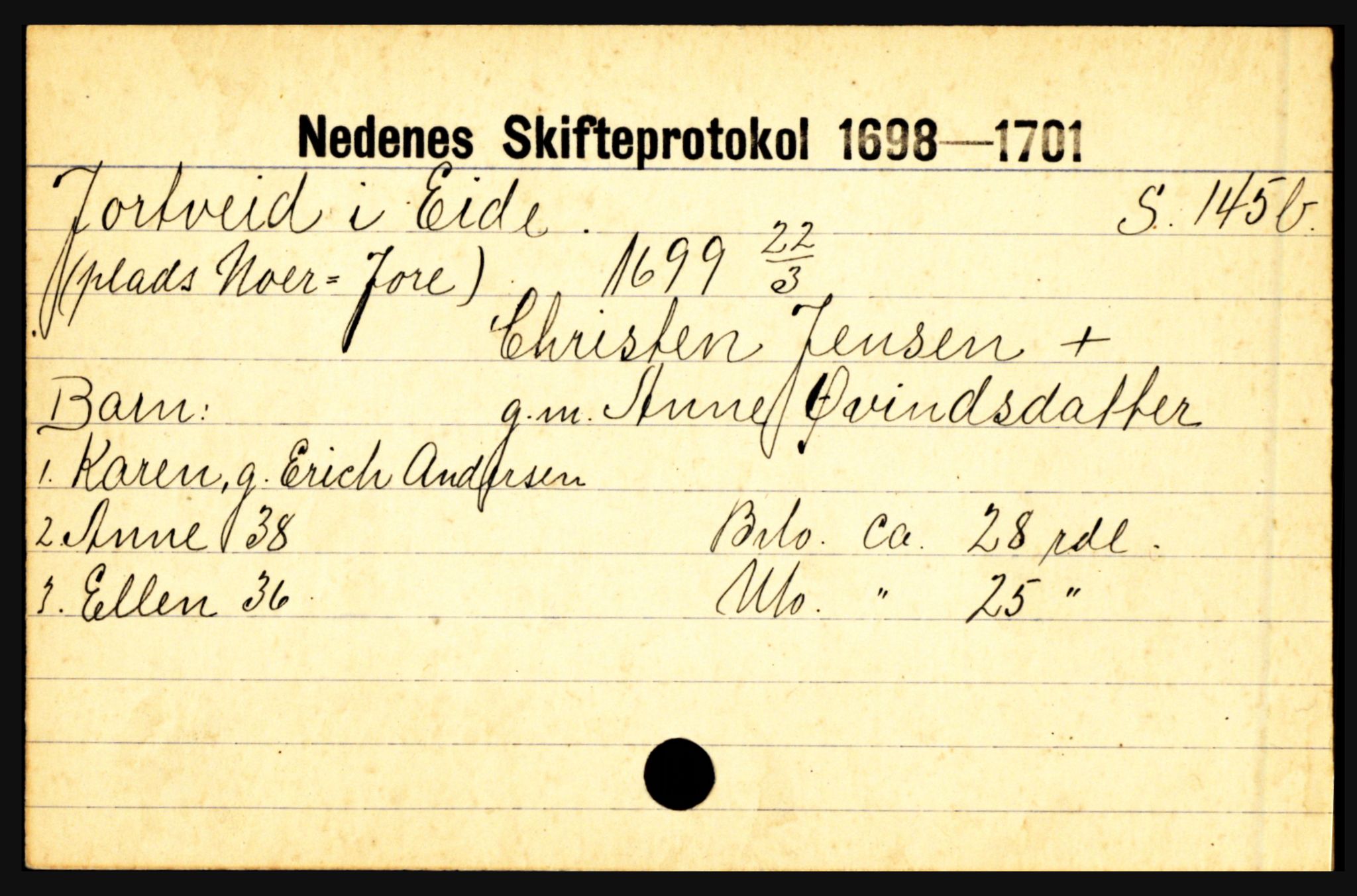 Nedenes sorenskriveri før 1824, AV/SAK-1221-0007/H, p. 14167