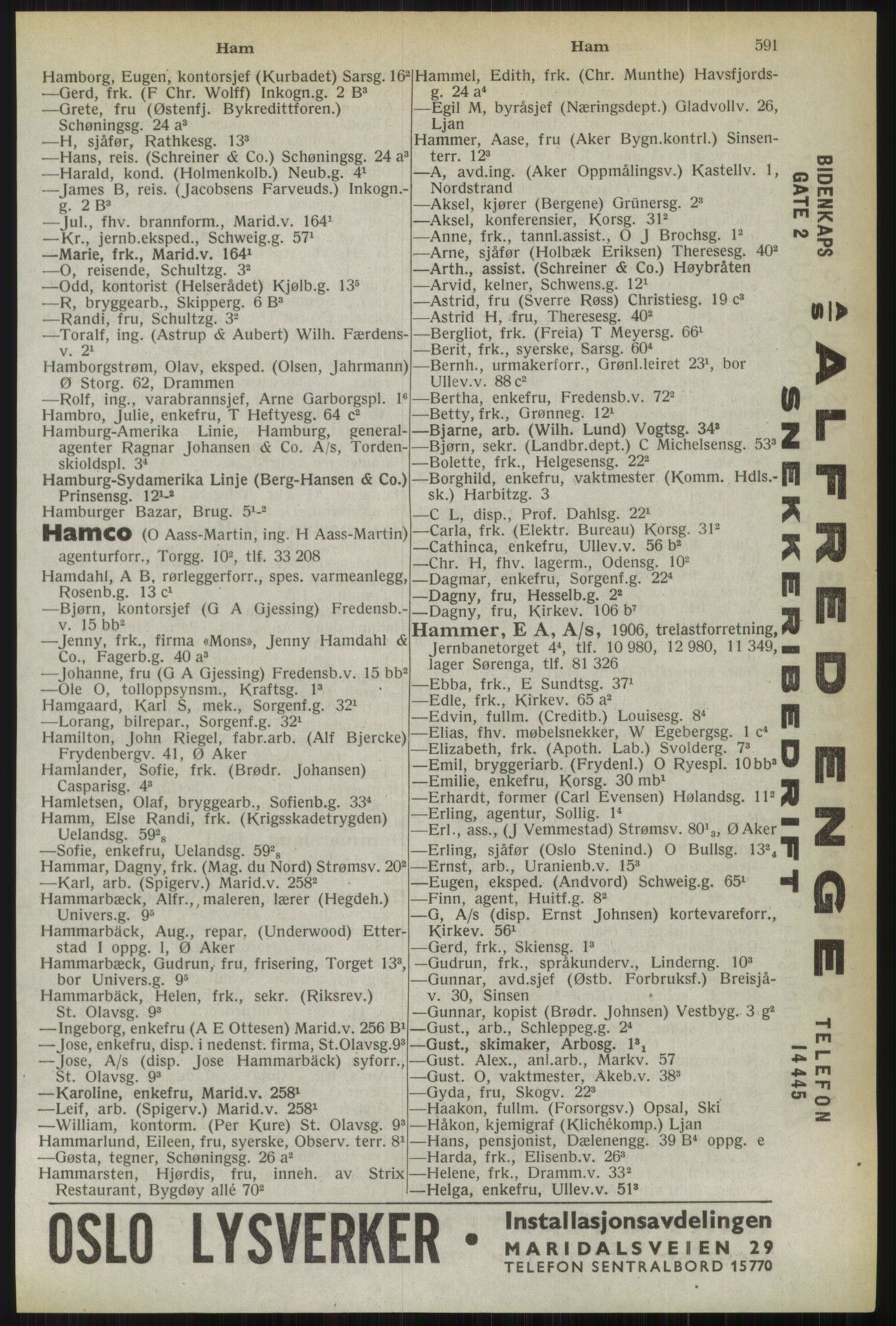 Kristiania/Oslo adressebok, PUBL/-, 1944, p. 591