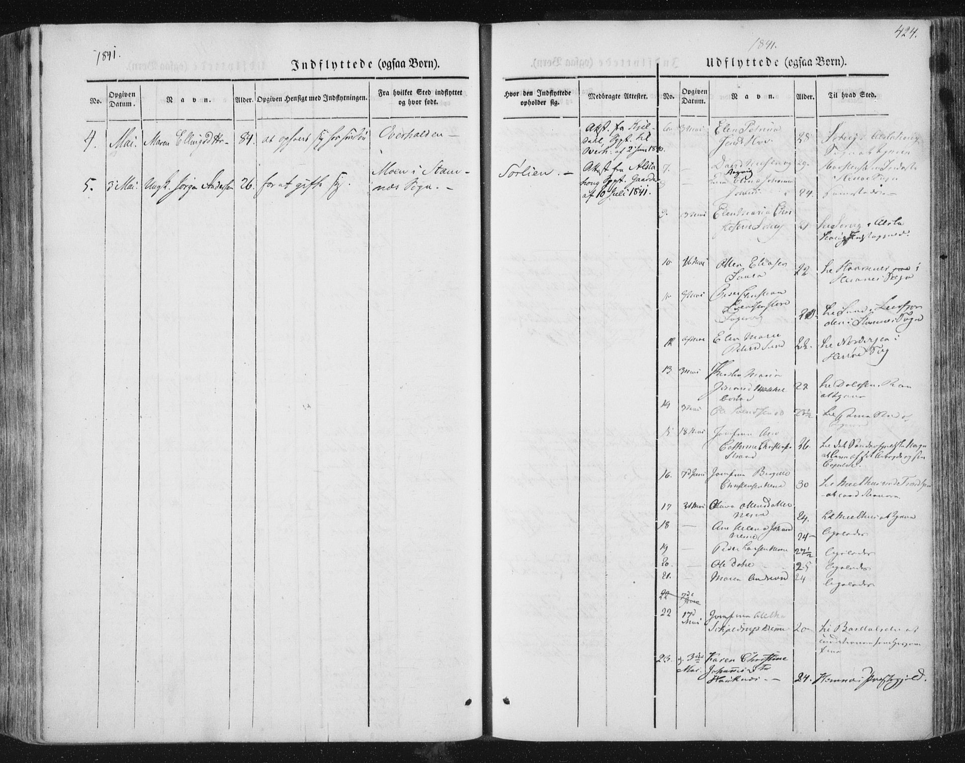 Ministerialprotokoller, klokkerbøker og fødselsregistre - Nordland, AV/SAT-A-1459/838/L0549: Parish register (official) no. 838A07, 1840-1854, p. 424