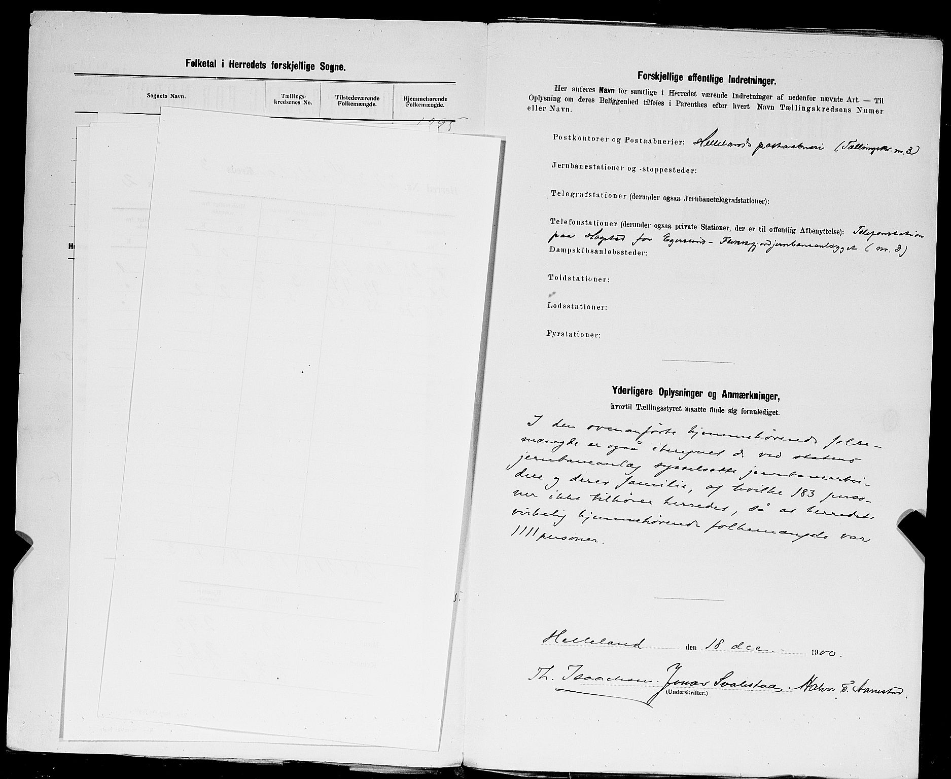 SAST, 1900 census for Helleland, 1900, p. 7