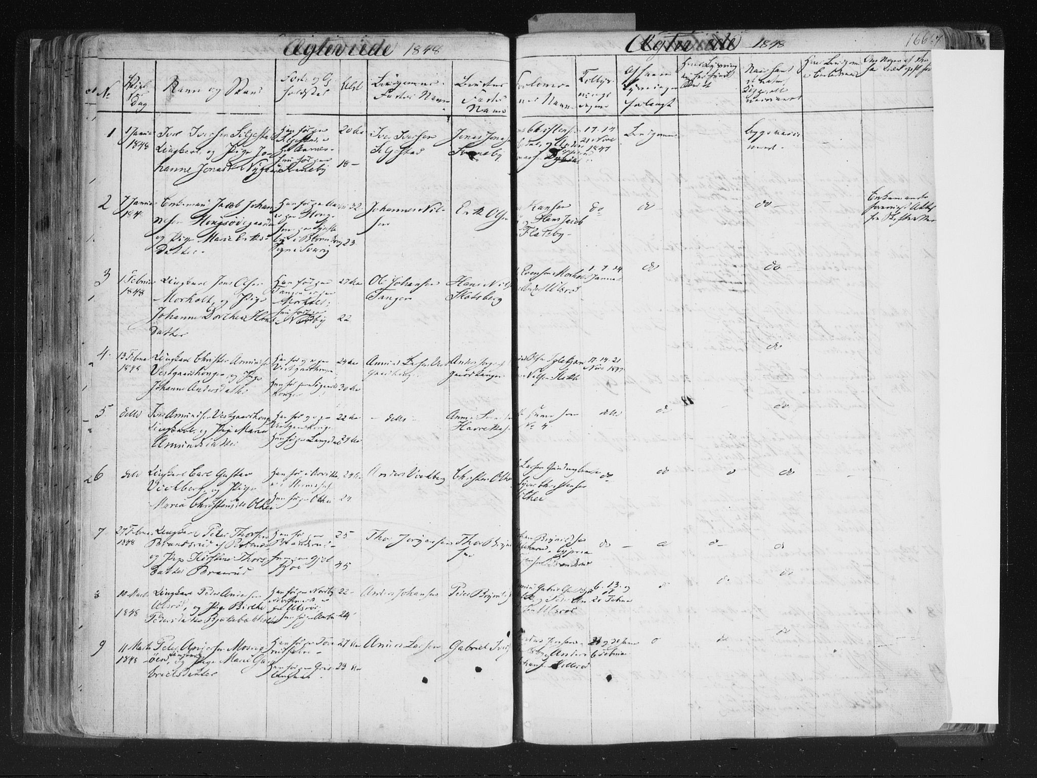 Aremark prestekontor Kirkebøker, AV/SAO-A-10899/F/Fc/L0002: Parish register (official) no. III 2, 1834-1849, p. 166