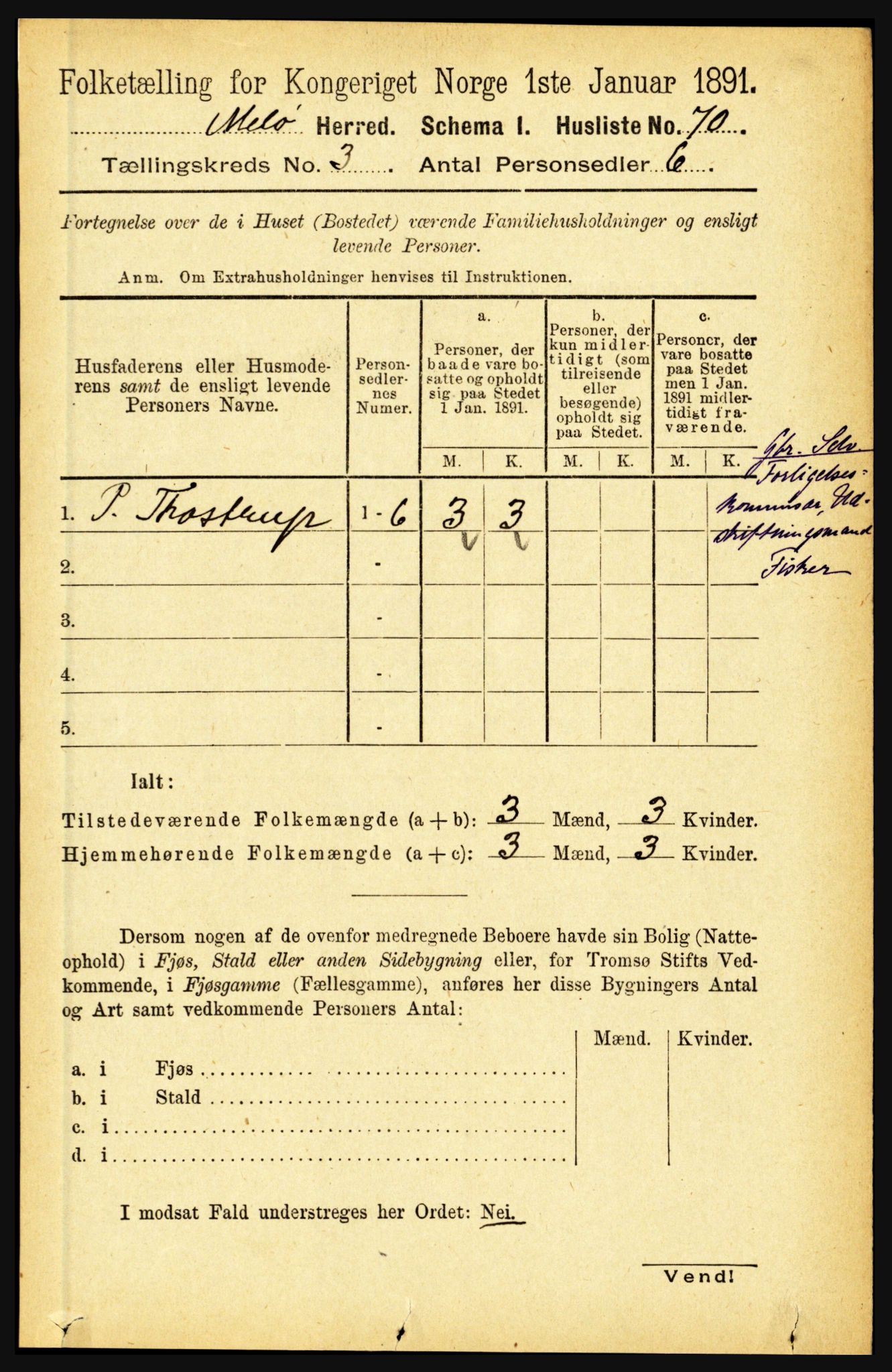 RA, 1891 census for 1837 Meløy, 1891, p. 915