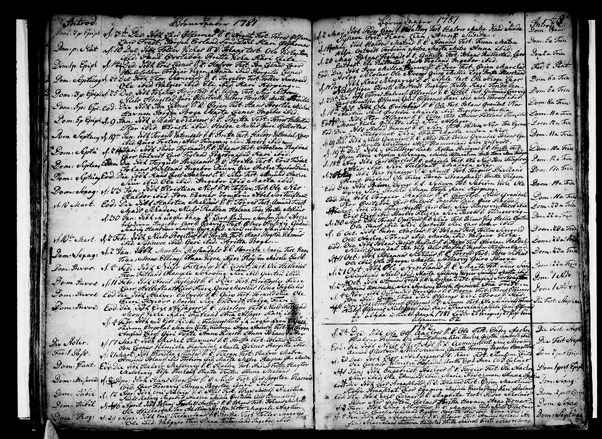 Skånevik sokneprestembete, SAB/A-77801/H/Haa: Parish register (official) no. A 1, 1745-1789, p. 48
