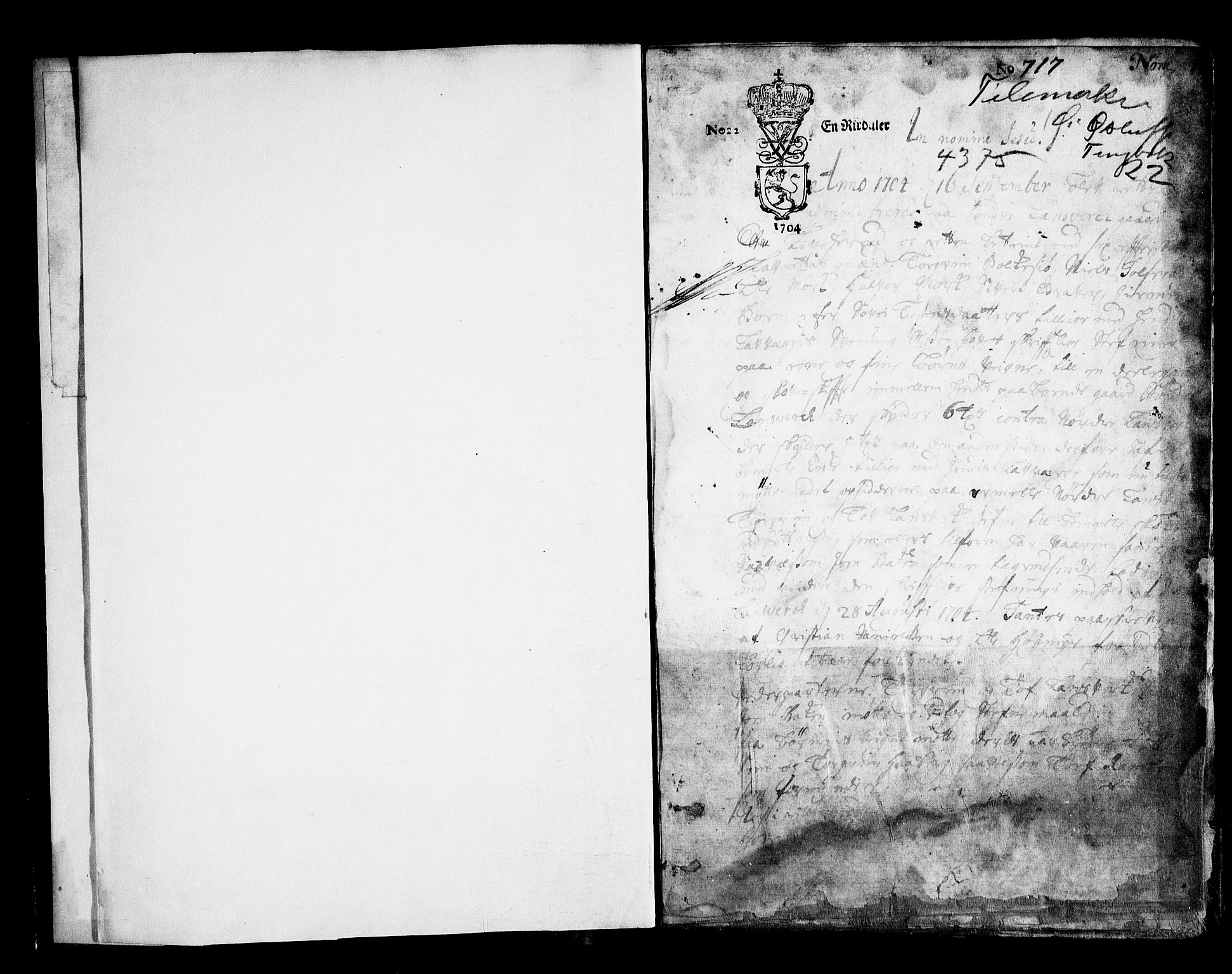 Øvre Telemark østfjelske sorenskriveri, SAKO/A-213/F/Fa/Faa/L0022: Tingbok, 1704-1708, p. 1