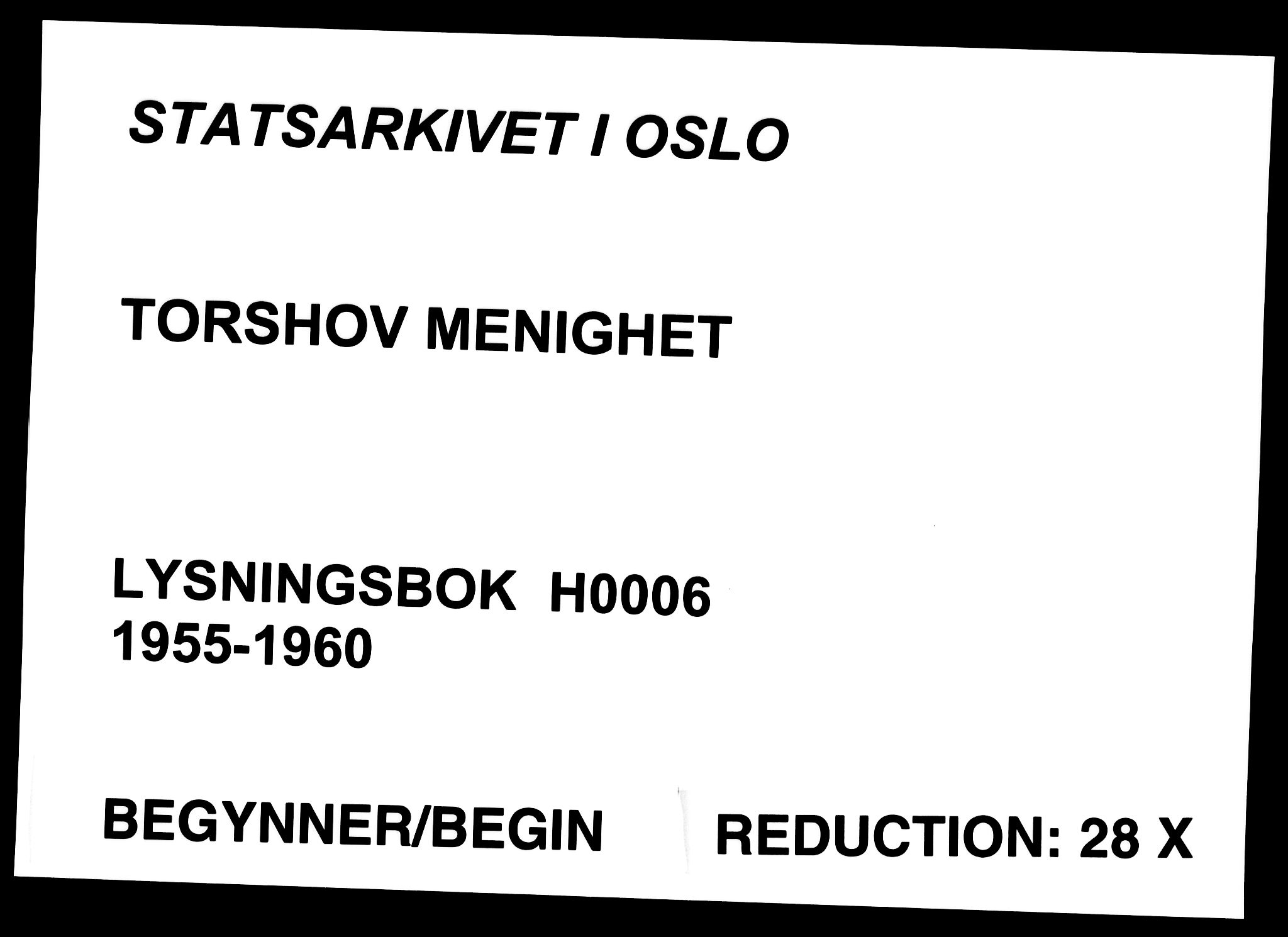 Torshov prestekontor Kirkebøker, SAO/A-10238a/H/Ha/L0006: Banns register no. 6, 1955-1960