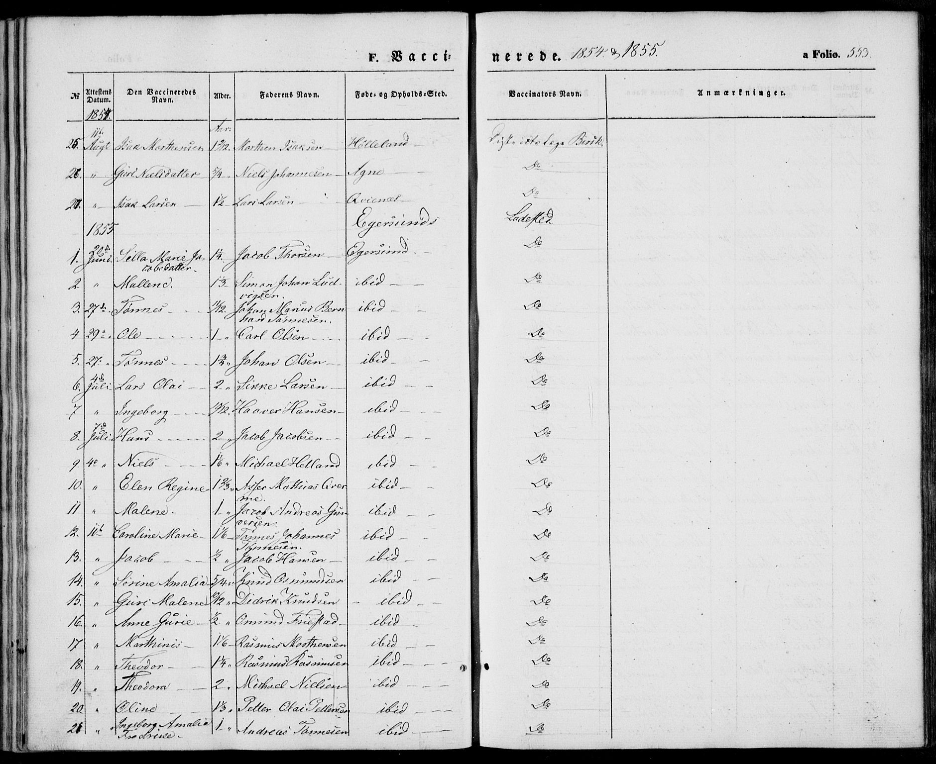 Eigersund sokneprestkontor, SAST/A-101807/S08/L0013: Parish register (official) no. A 12.2, 1850-1865, p. 553
