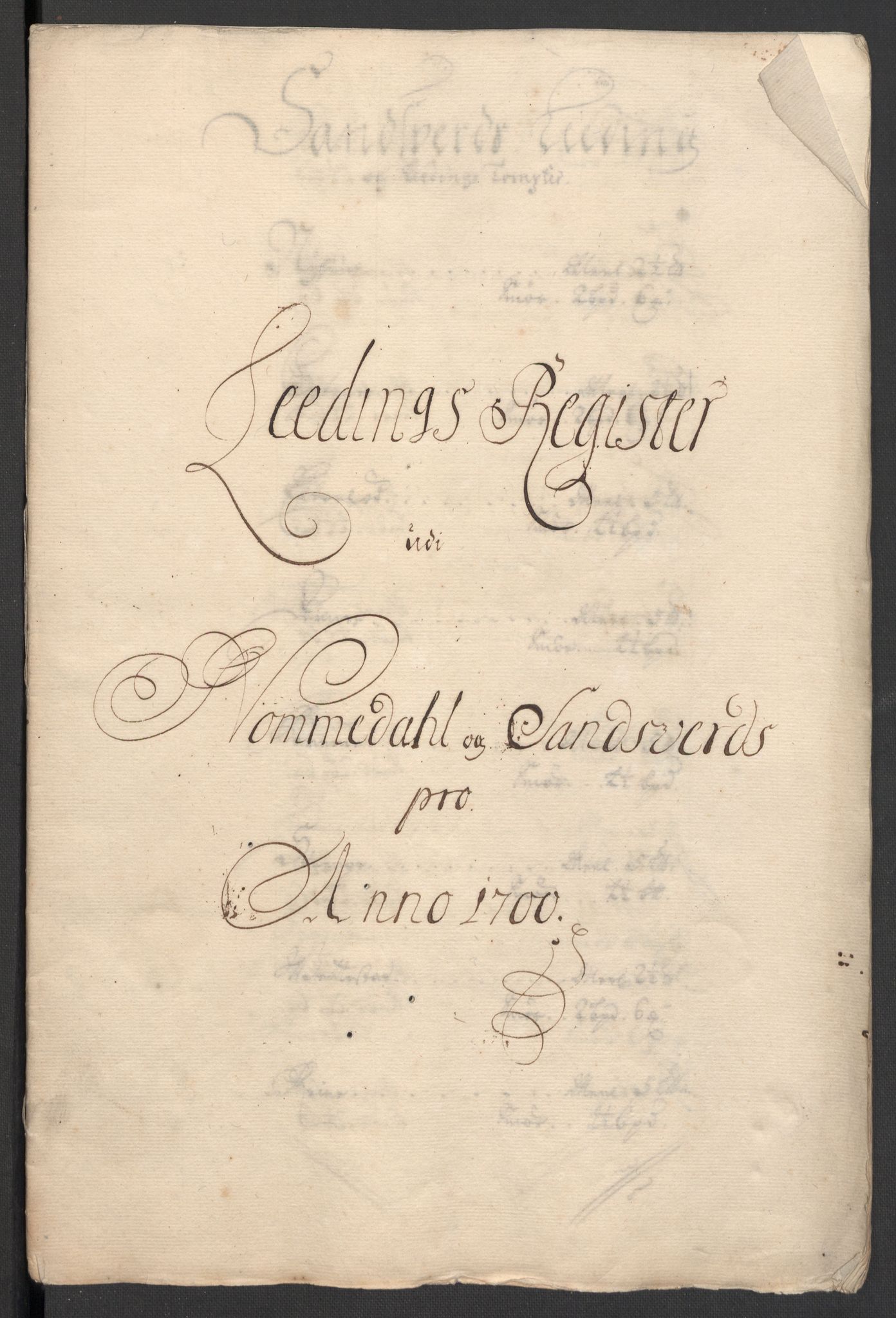 Rentekammeret inntil 1814, Reviderte regnskaper, Fogderegnskap, RA/EA-4092/R24/L1578: Fogderegnskap Numedal og Sandsvær, 1698-1700, p. 8