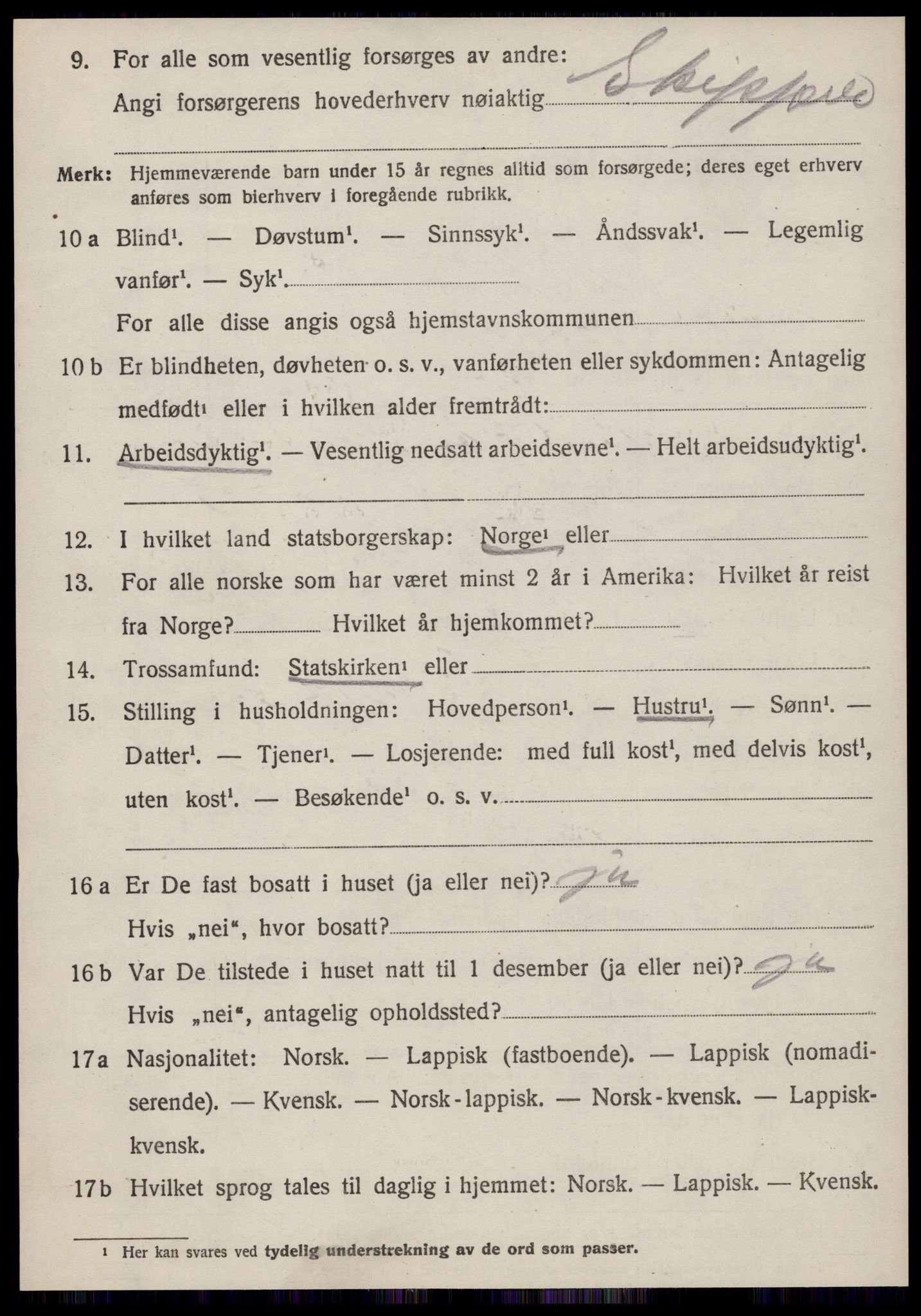 SAT, 1920 census for Sør-Frøya, 1920, p. 3724