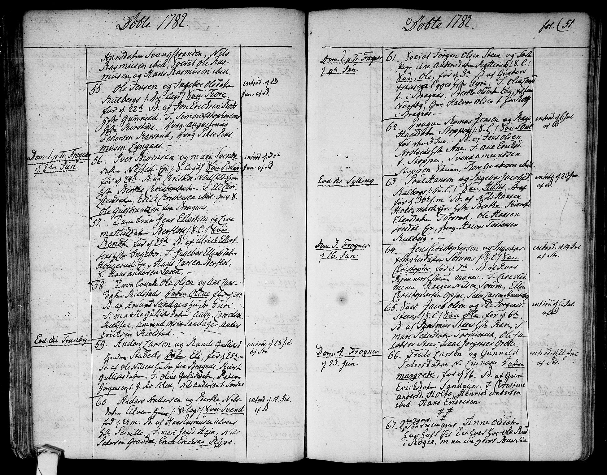 Lier kirkebøker, AV/SAKO-A-230/F/Fa/L0006: Parish register (official) no. I 6, 1777-1794, p. 51