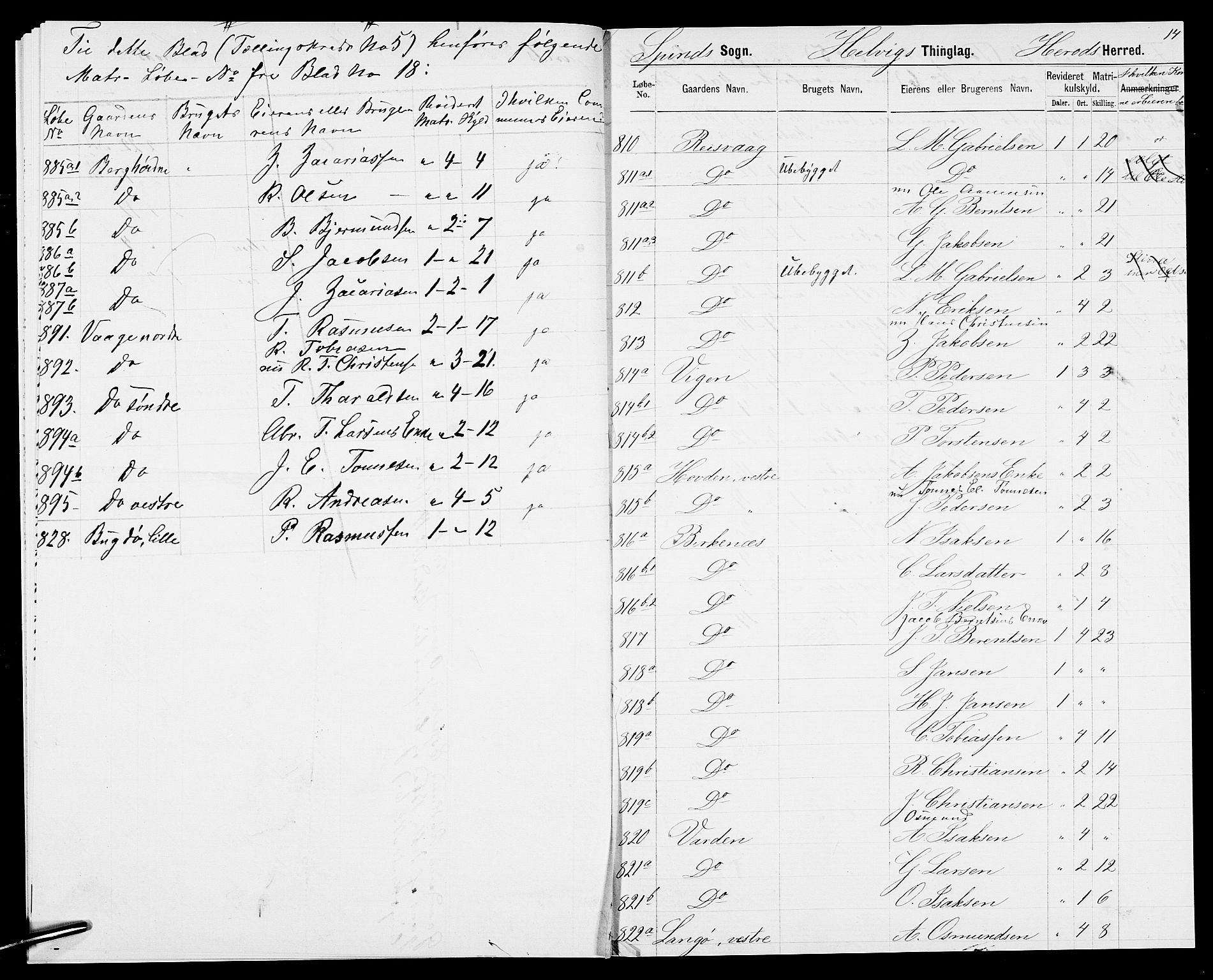 SAK, 1875 census for 1039P Herad, 1875, p. 16