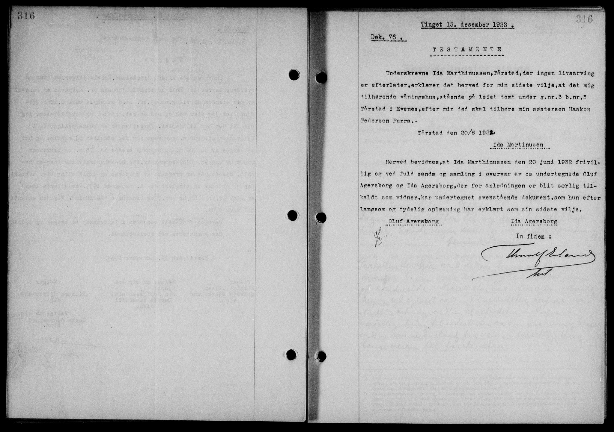 Steigen og Ofoten sorenskriveri, SAT/A-0030/1/2/2C/L0023/0002: Mortgage book no. 26-II og 27, 1933-1934, Deed date: 15.12.1933