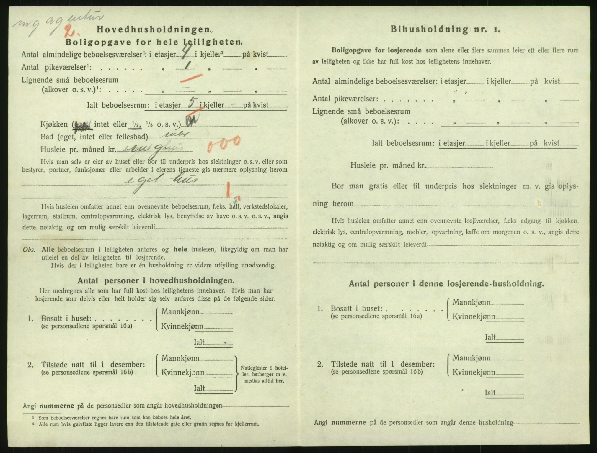 SAK, 1920 census for Grimstad, 1920, p. 1742