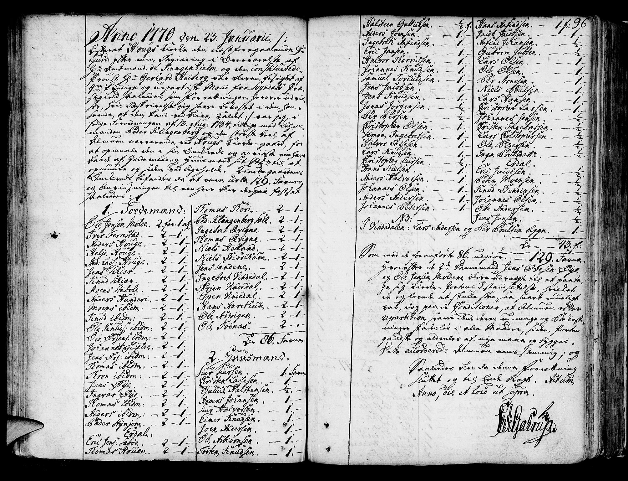 Lærdal sokneprestembete, AV/SAB-A-81201: Parish register (official) no. A 2, 1752-1782, p. 96