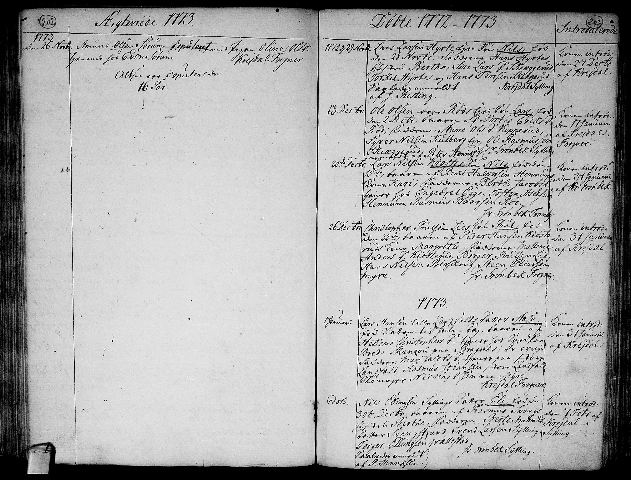 Lier kirkebøker, SAKO/A-230/F/Fa/L0005: Parish register (official) no. I 5, 1764-1777, p. 202-203