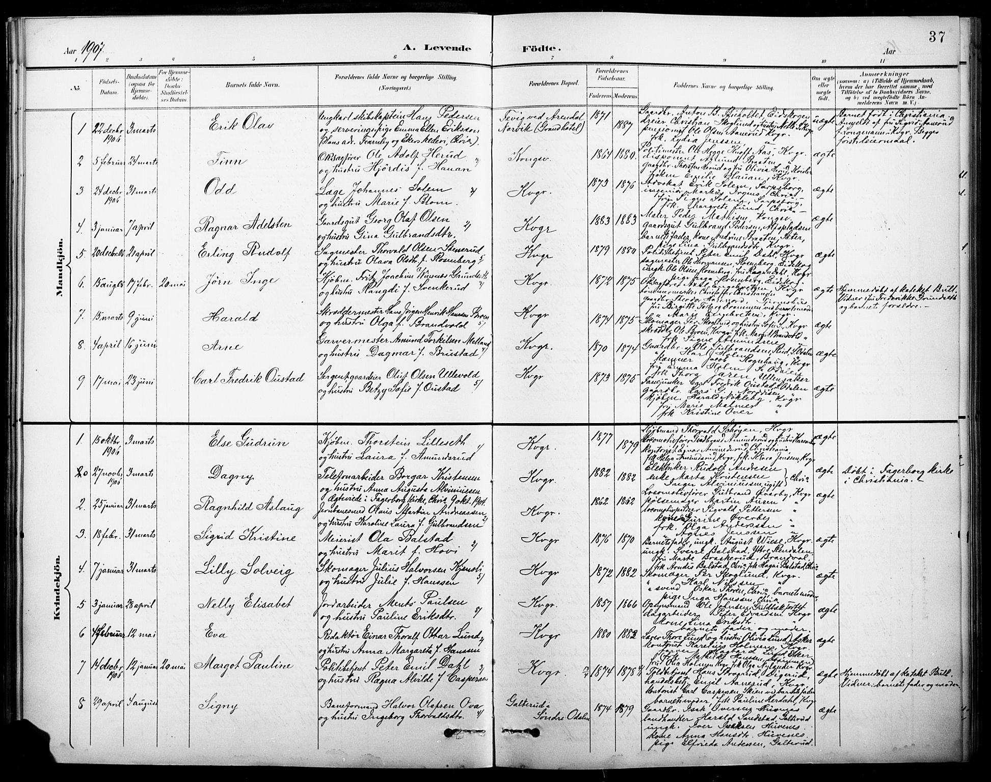 Vinger prestekontor, AV/SAH-PREST-024/H/Ha/Hab/L0005: Parish register (copy) no. 5, 1895-1920, p. 37