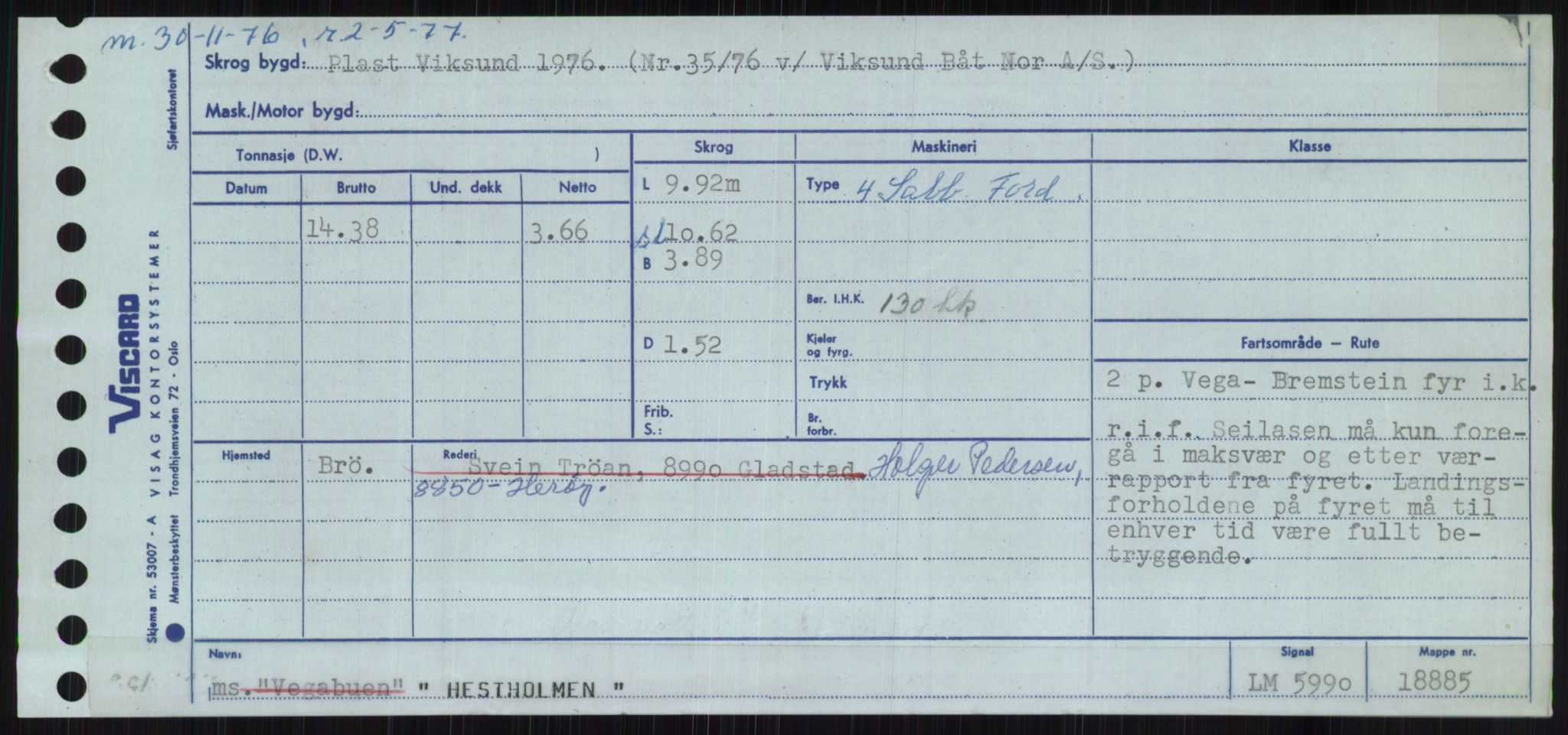 Sjøfartsdirektoratet med forløpere, Skipsmålingen, RA/S-1627/H/Ha/L0002/0002: Fartøy, Eik-Hill / Fartøy, G-Hill, p. 893