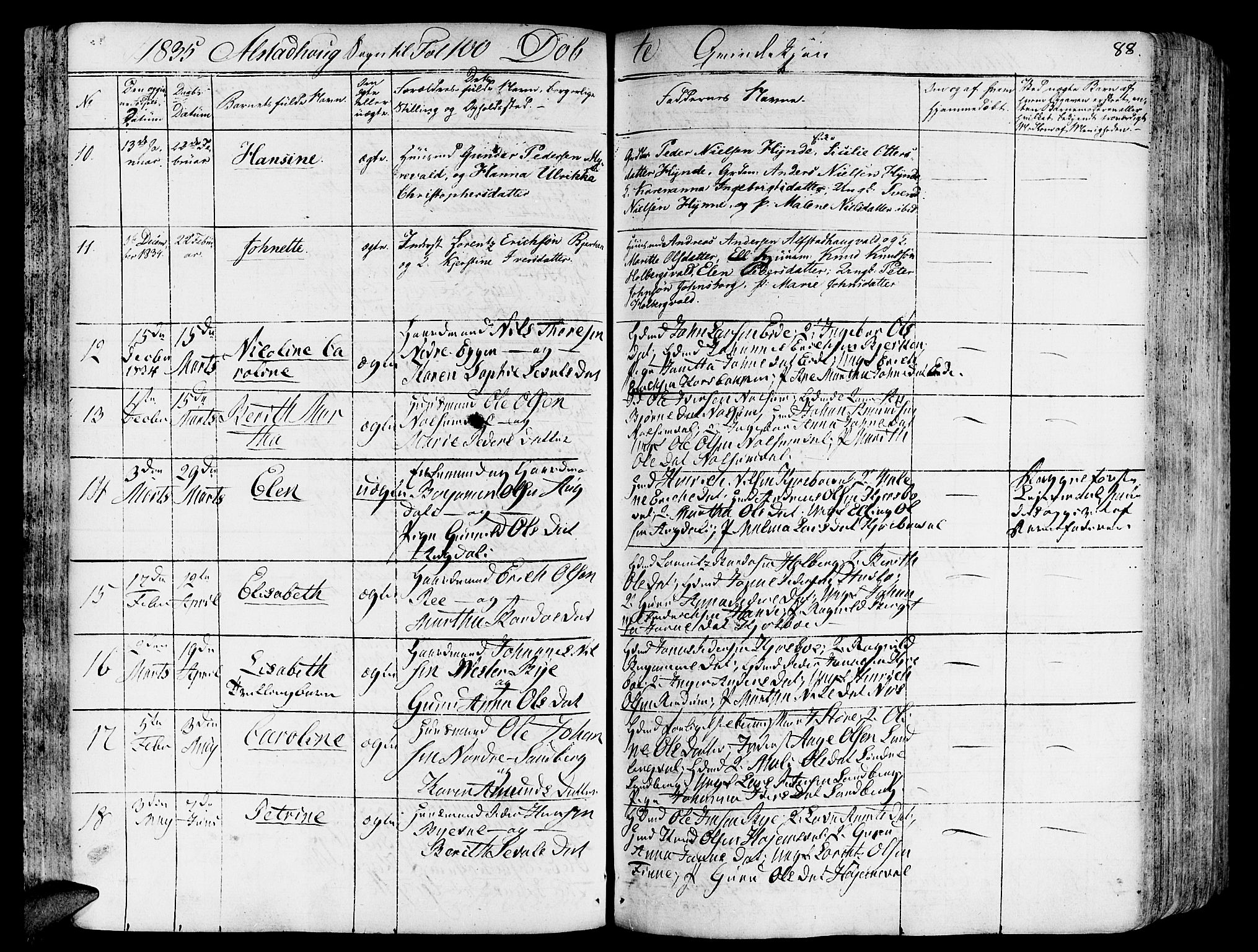 Ministerialprotokoller, klokkerbøker og fødselsregistre - Nord-Trøndelag, AV/SAT-A-1458/717/L0152: Parish register (official) no. 717A05 /1, 1825-1836, p. 88