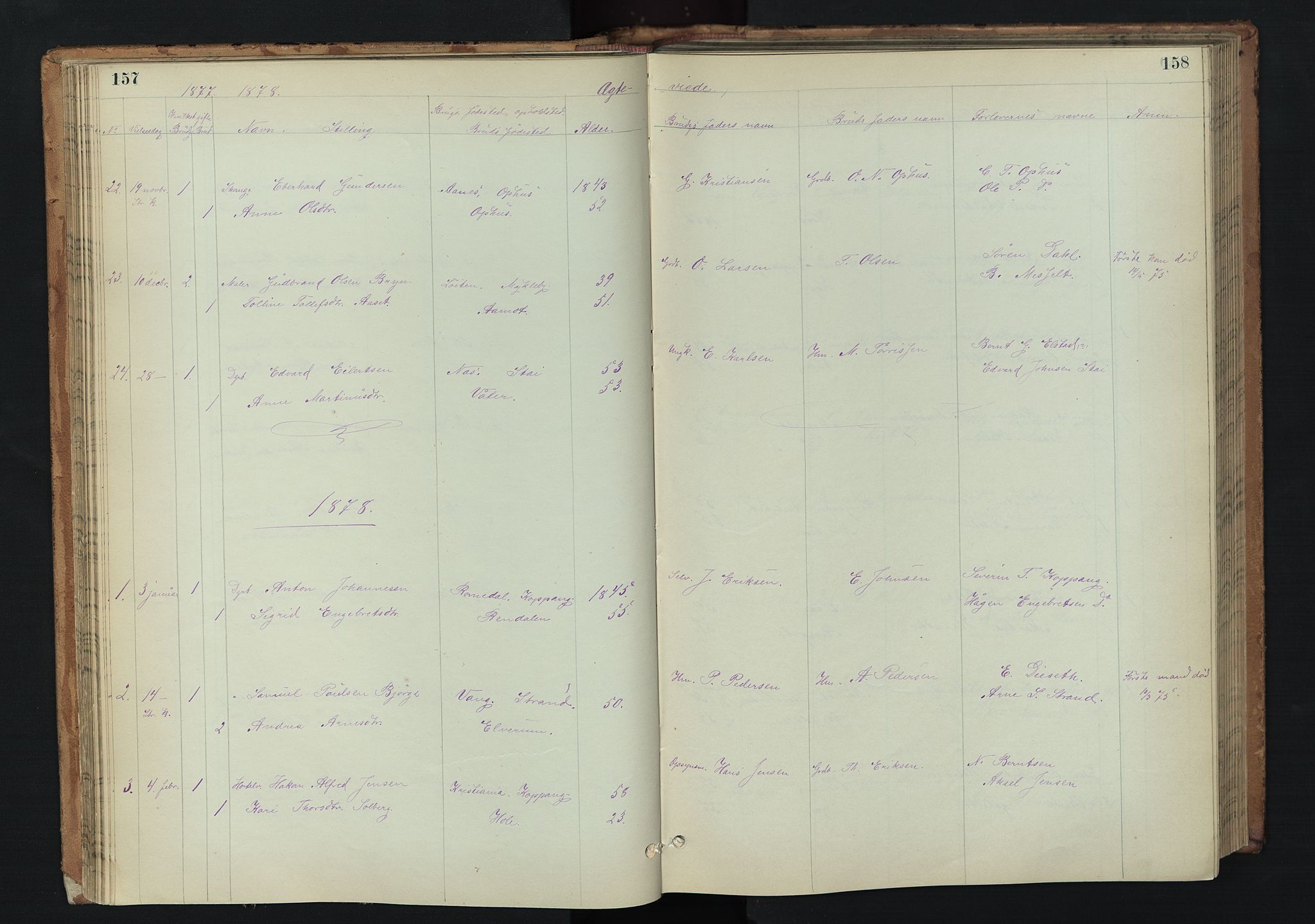 Stor-Elvdal prestekontor, AV/SAH-PREST-052/H/Ha/Hab/L0002: Parish register (copy) no. 2, 1860-1894, p. 157-158