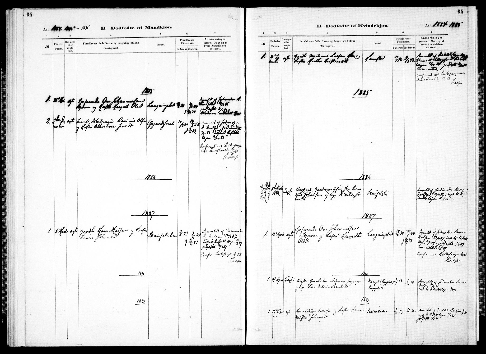 Ministerialprotokoller, klokkerbøker og fødselsregistre - Nord-Trøndelag, AV/SAT-A-1458/733/L0325: Parish register (official) no. 733A04, 1884-1908, p. 64