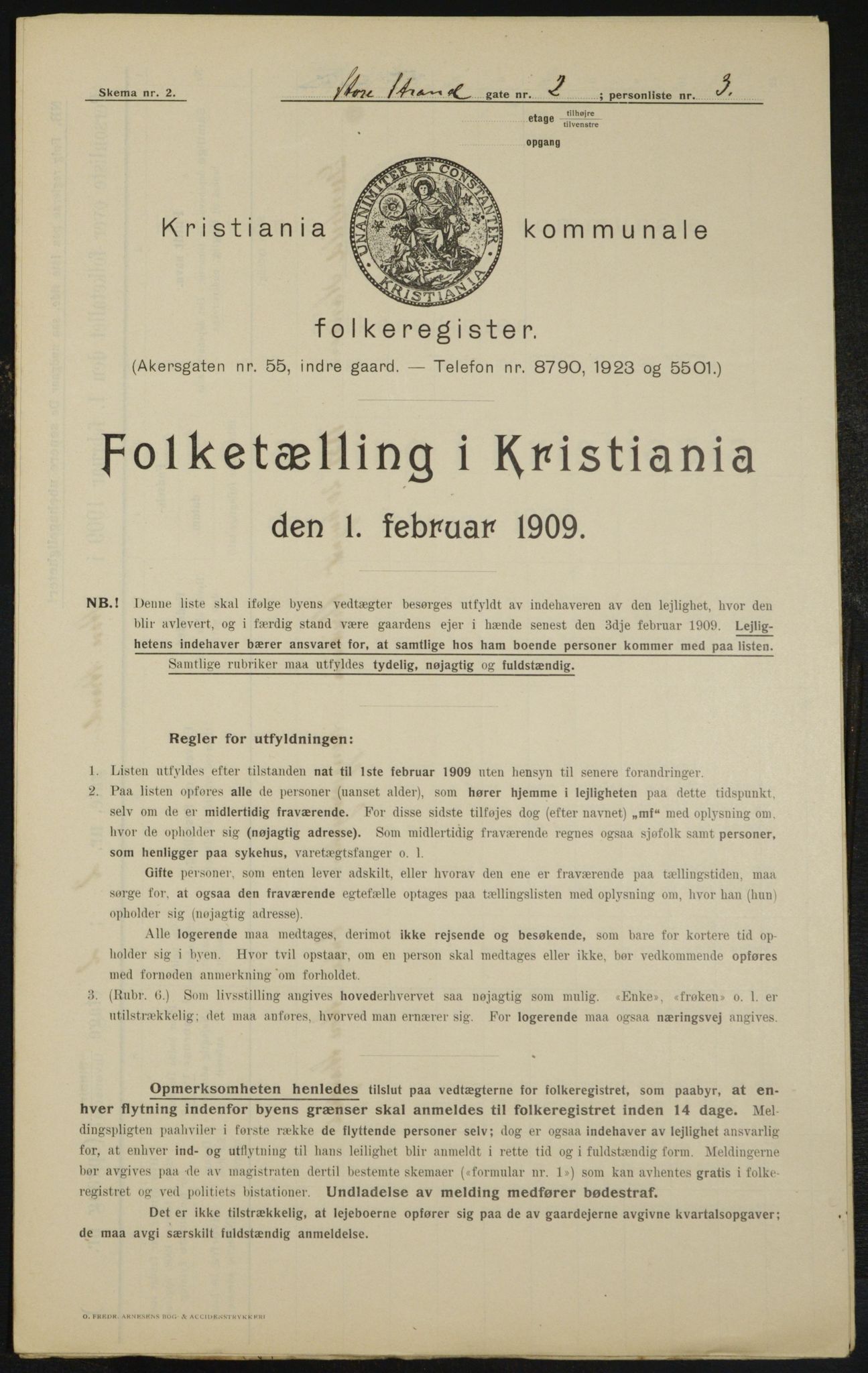 OBA, Municipal Census 1909 for Kristiania, 1909, p. 24162