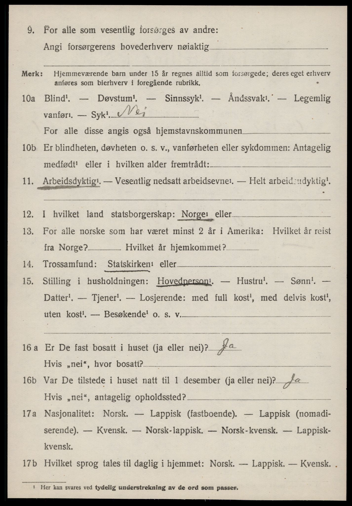 SAT, 1920 census for Oppdal, 1920, p. 1584